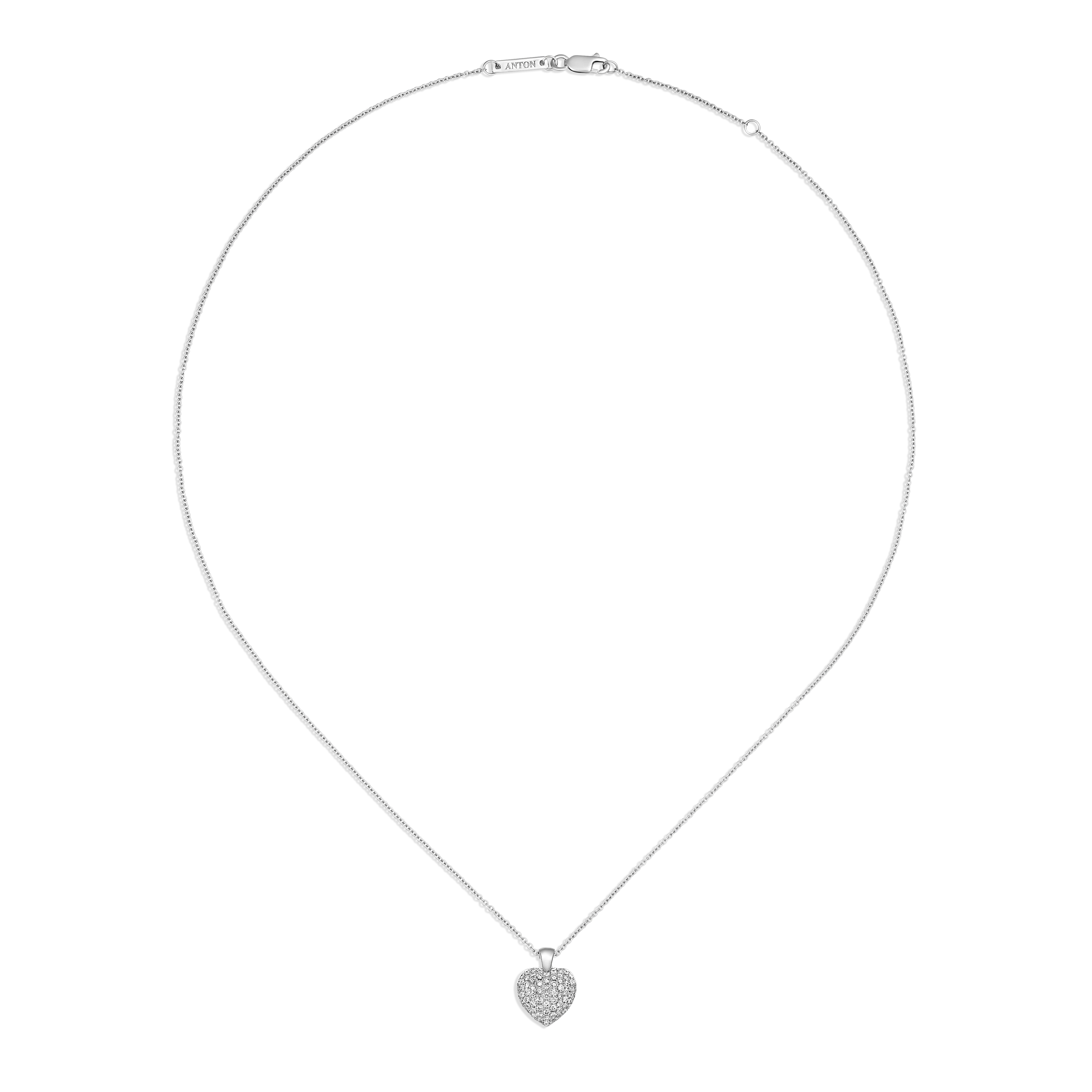 Artisan Pavé Set Heart | 18K White Gold - Image 4