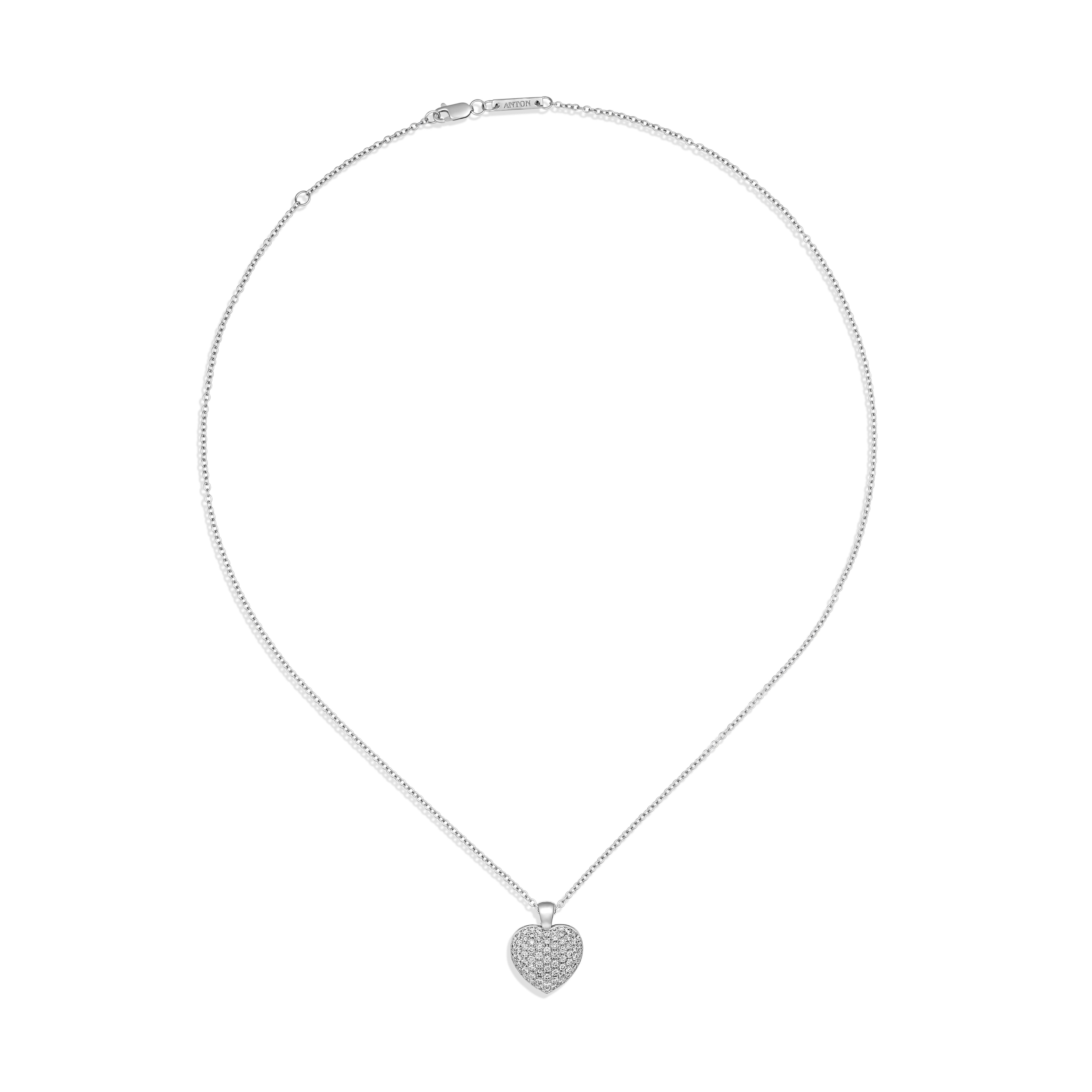 Artisan Pavé Set Heart | 18K White Gold - Image 6