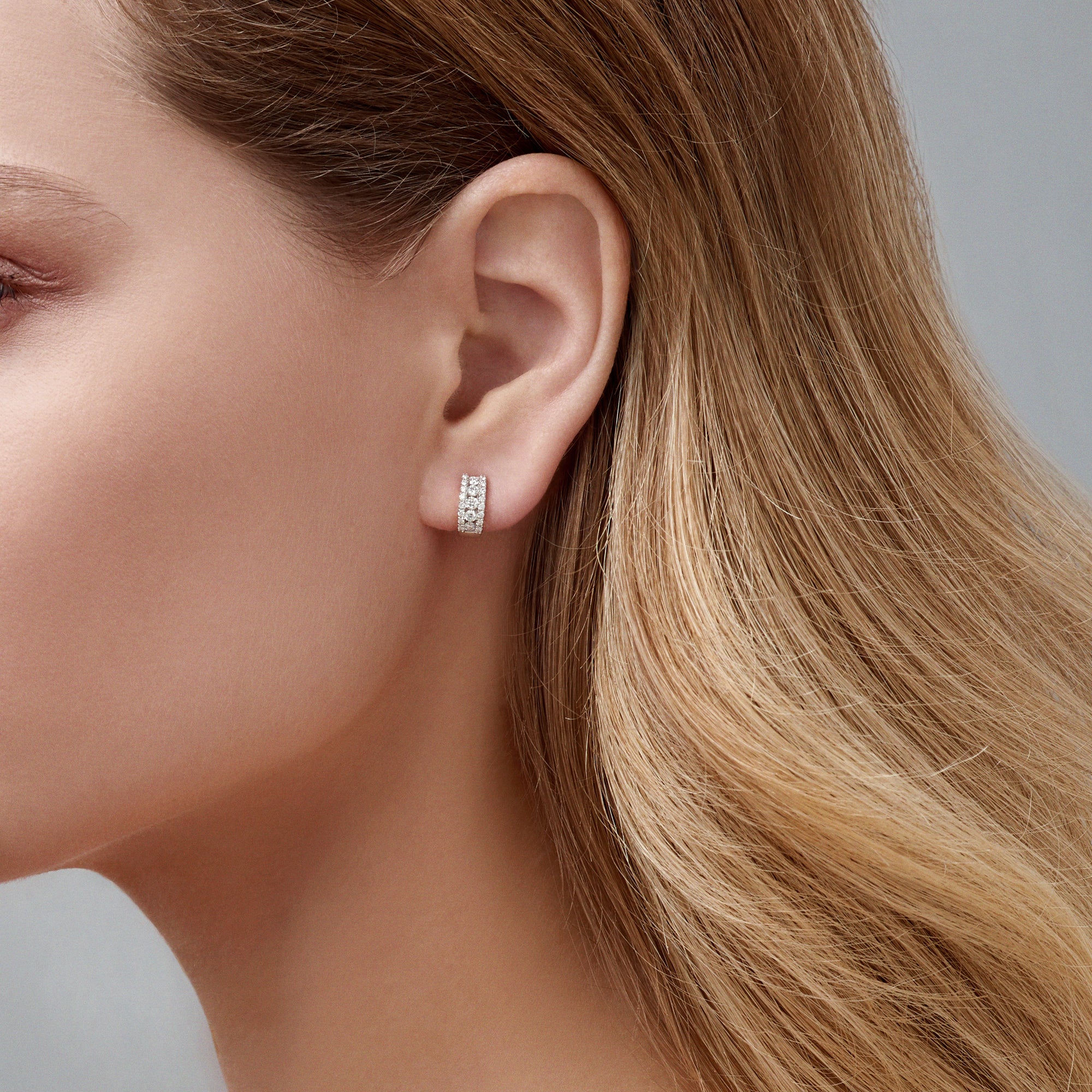 Artisan Rose Diamond Huggies | Yellow Gold - Image 4
