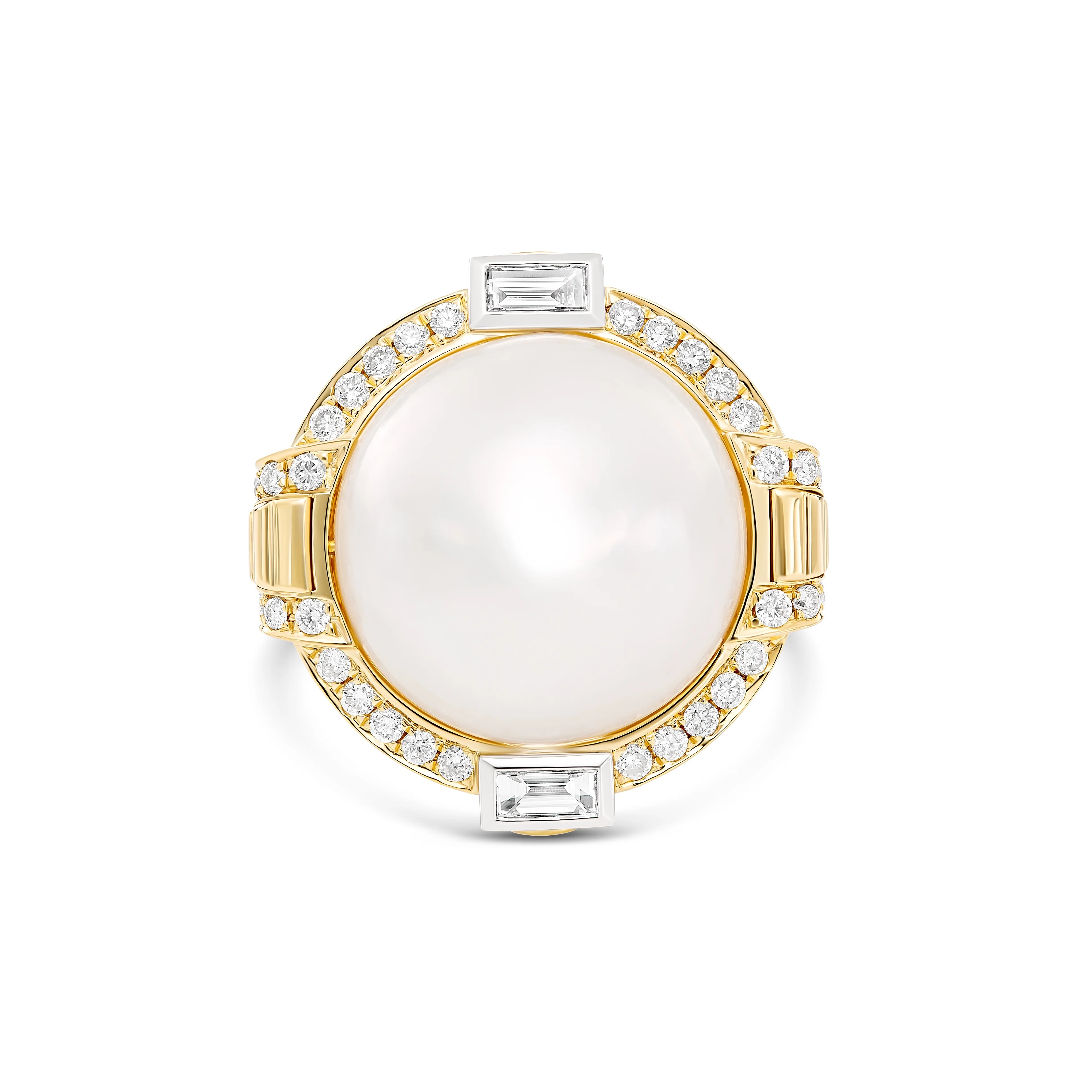 Lighthouse South Sea Pearl and Diamond Ring