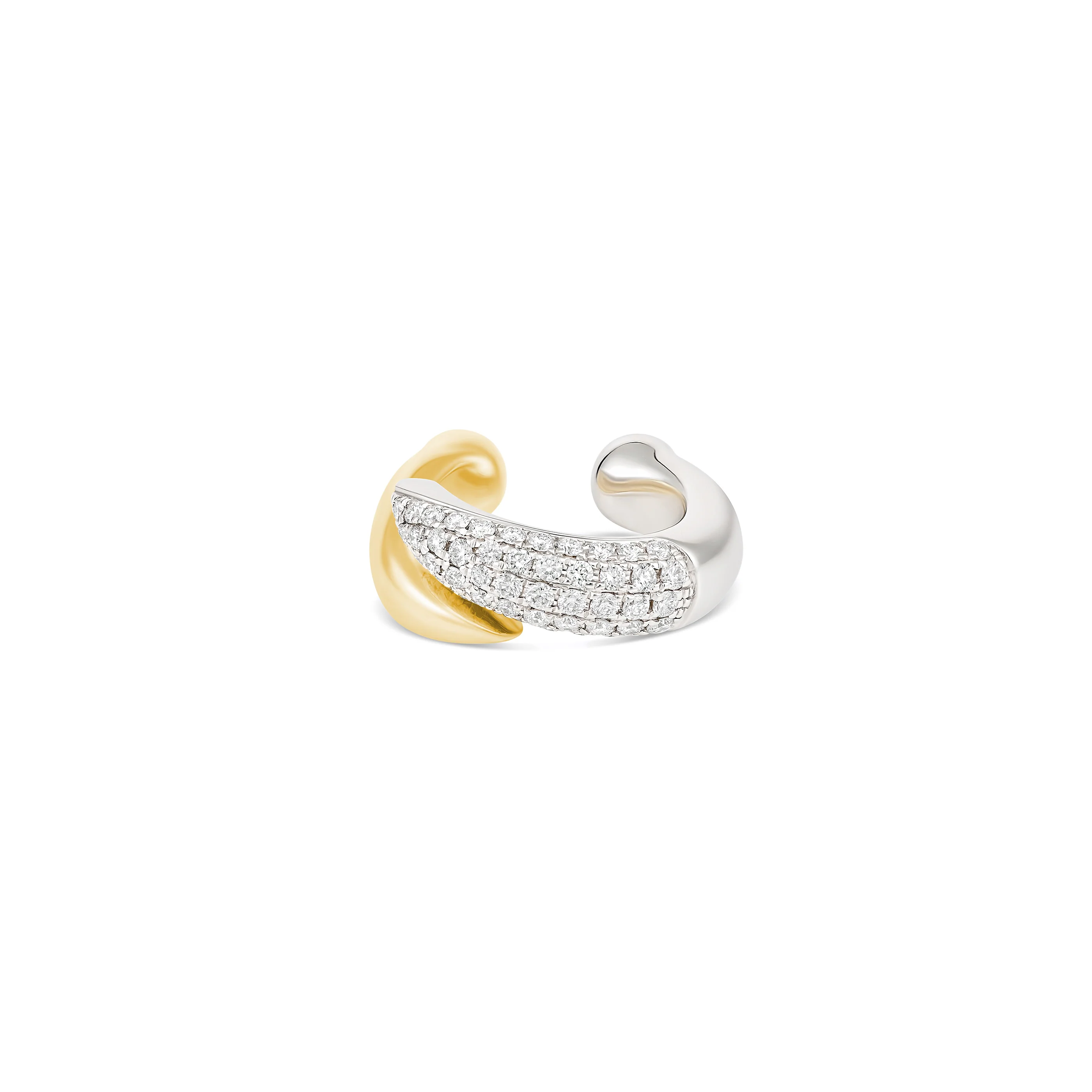 Artisan Two Tone Diamond Ear Cuff - Image 3