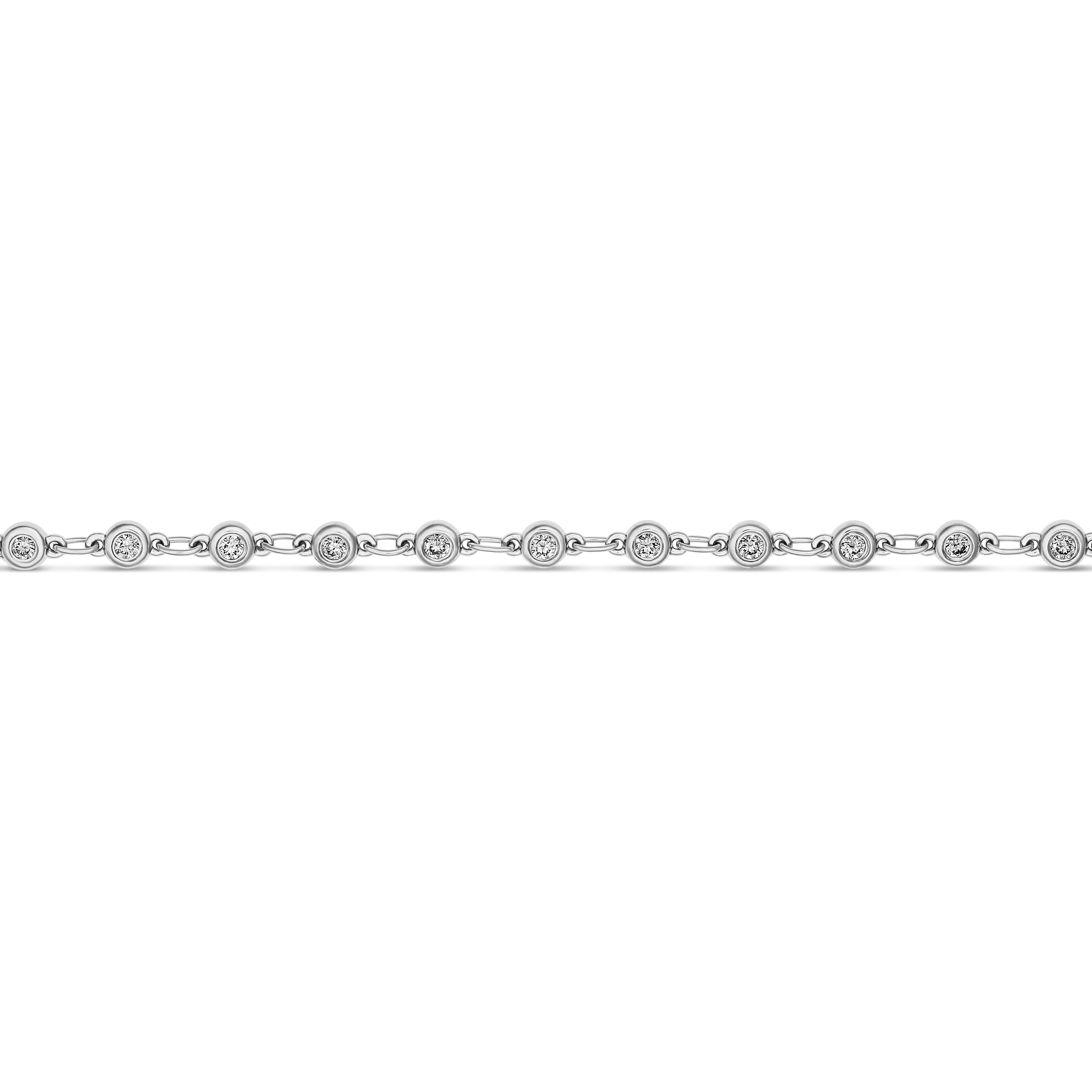 Capri Dreaming® Diamond Dot Link Bracelet | 18K White Gold - Image 3