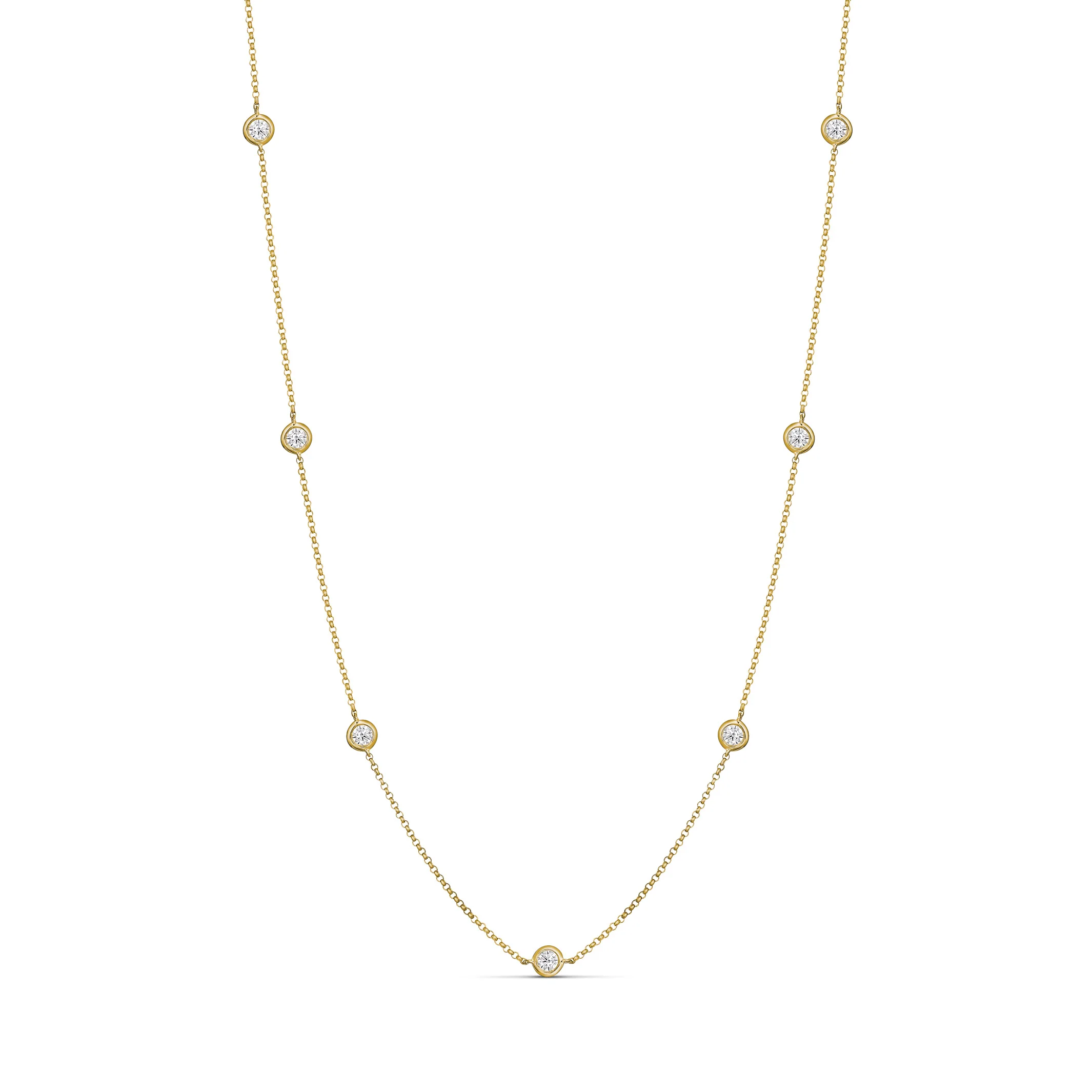 Capri Dreaming® Dot Chain 1.00CT Necklace | 18K White Gold - Image 3