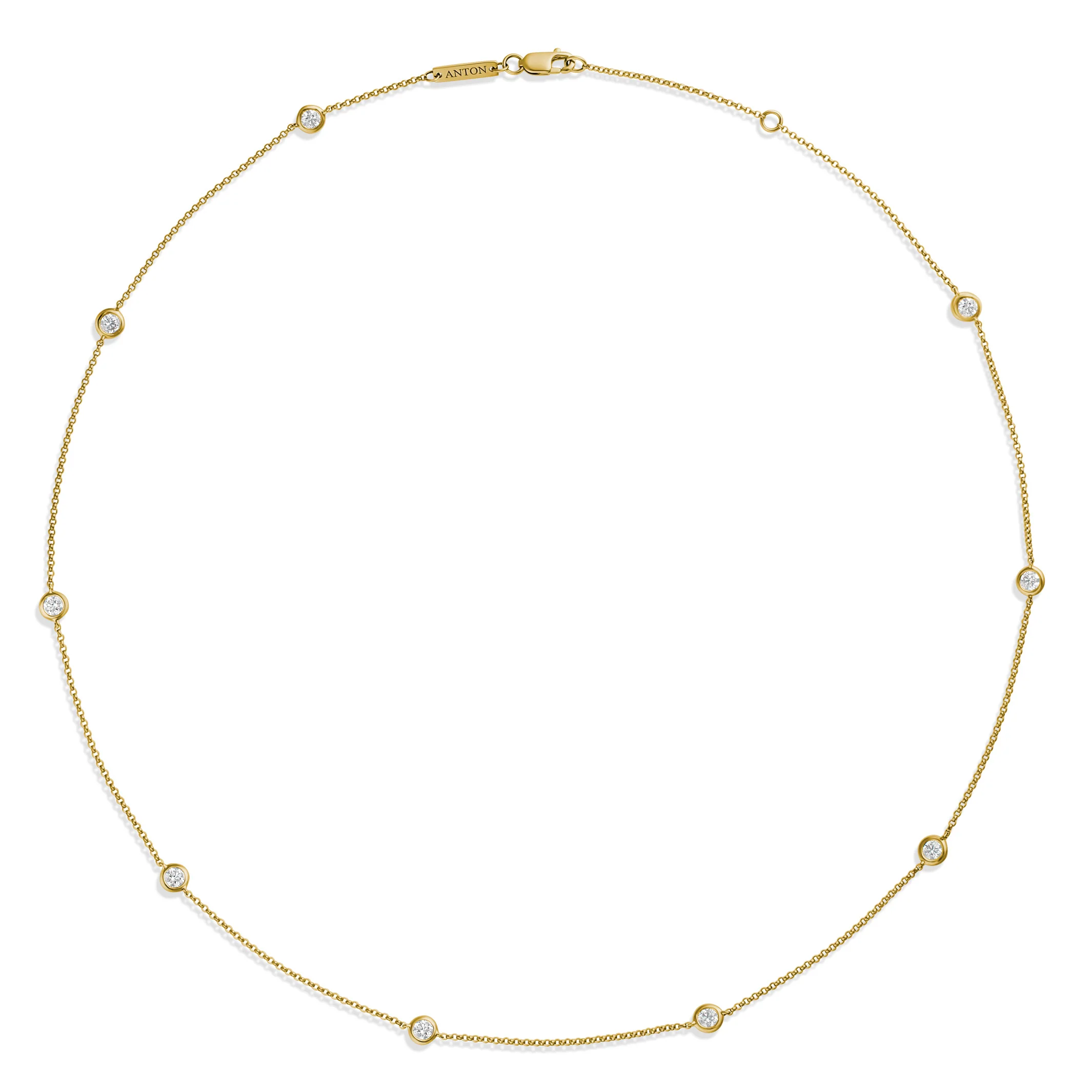 Capri Dreaming® Dot Chain 1.00CT Necklace | 18K White Gold - Image 4