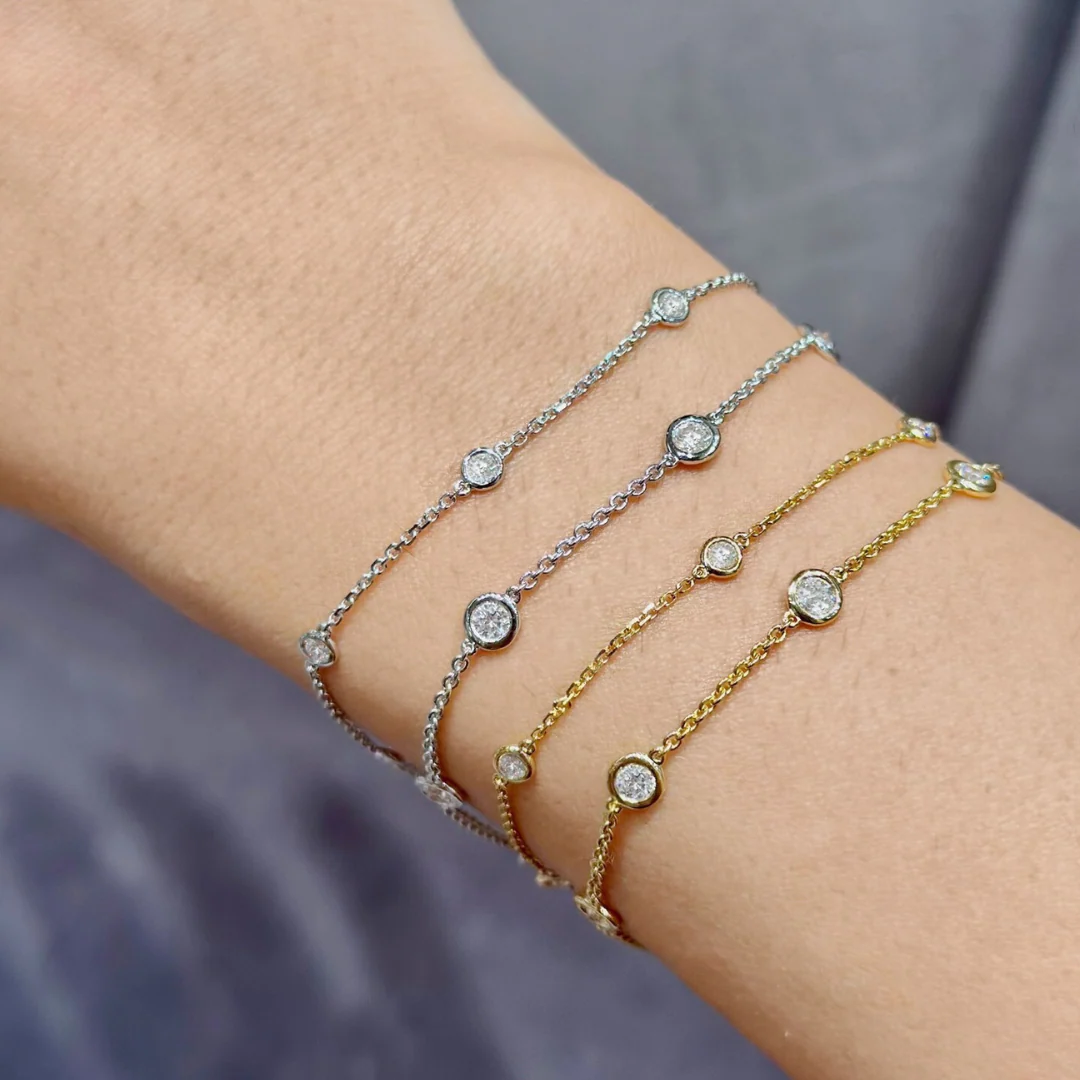 Capri Dreaming® Dot Chain Bracelet | 18K White Gold - Image 4