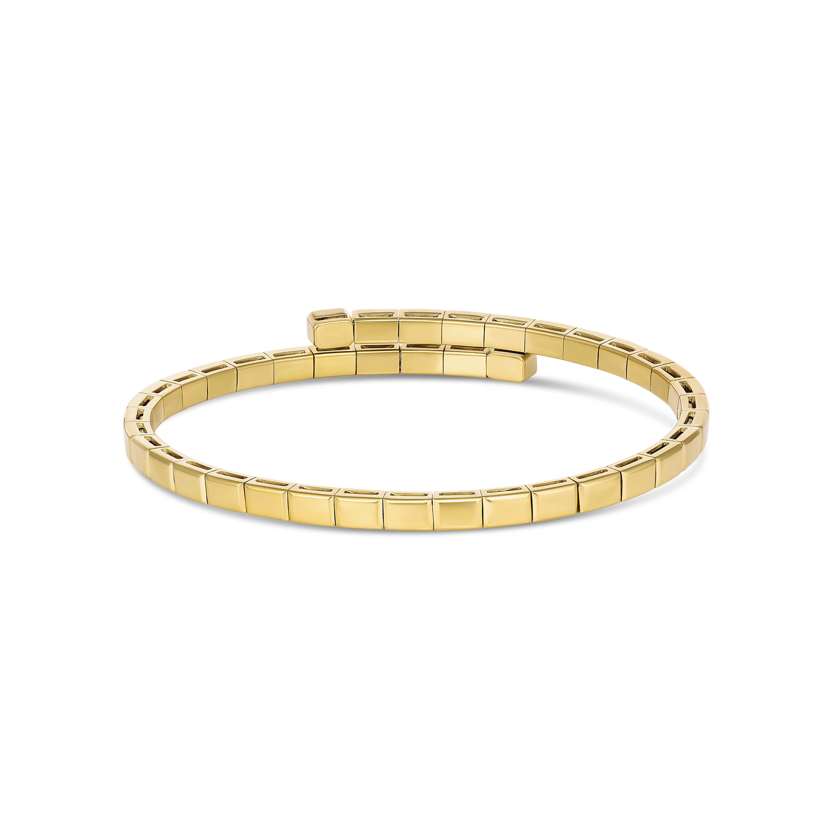 Capri Dreaming® Golden Tennis Ruby Gemstone and Diamond Wrap Bangle | 18K Yellow Gold - Image 3