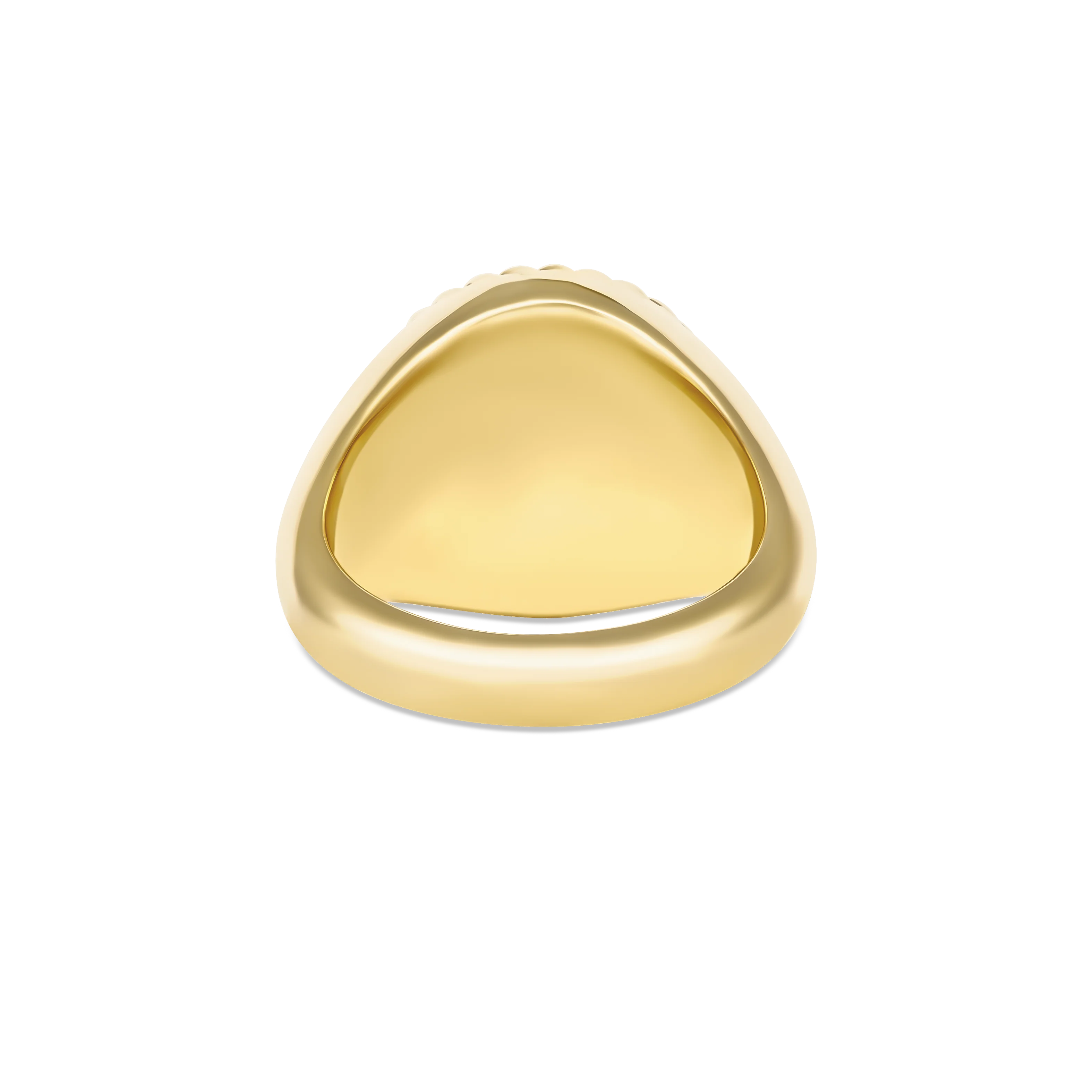 Capri Dreaming® Solid Gold Halo Diamond Signet Ring | 18K Yellow Gold - Image 3