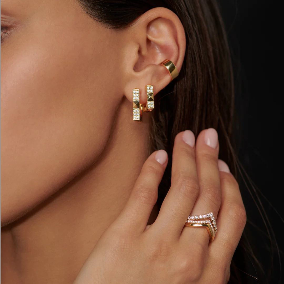 Capri Dreaming® Summit Small Curved Plain Ring | 18K Yellow Gold - Image 3
