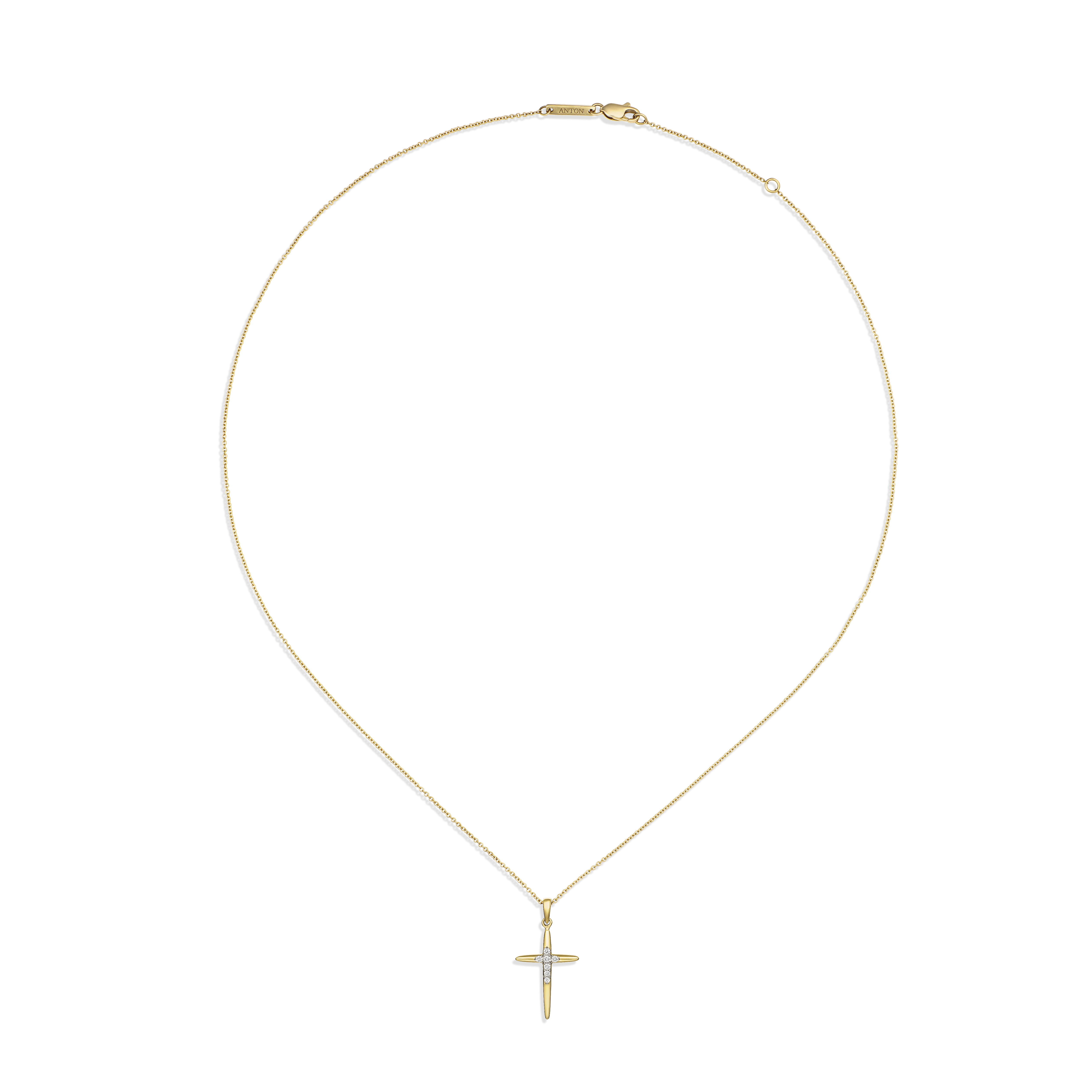 Capri Dreaming® Adina Diamond Cross Necklace | 18K Yellow Gold - Image 2