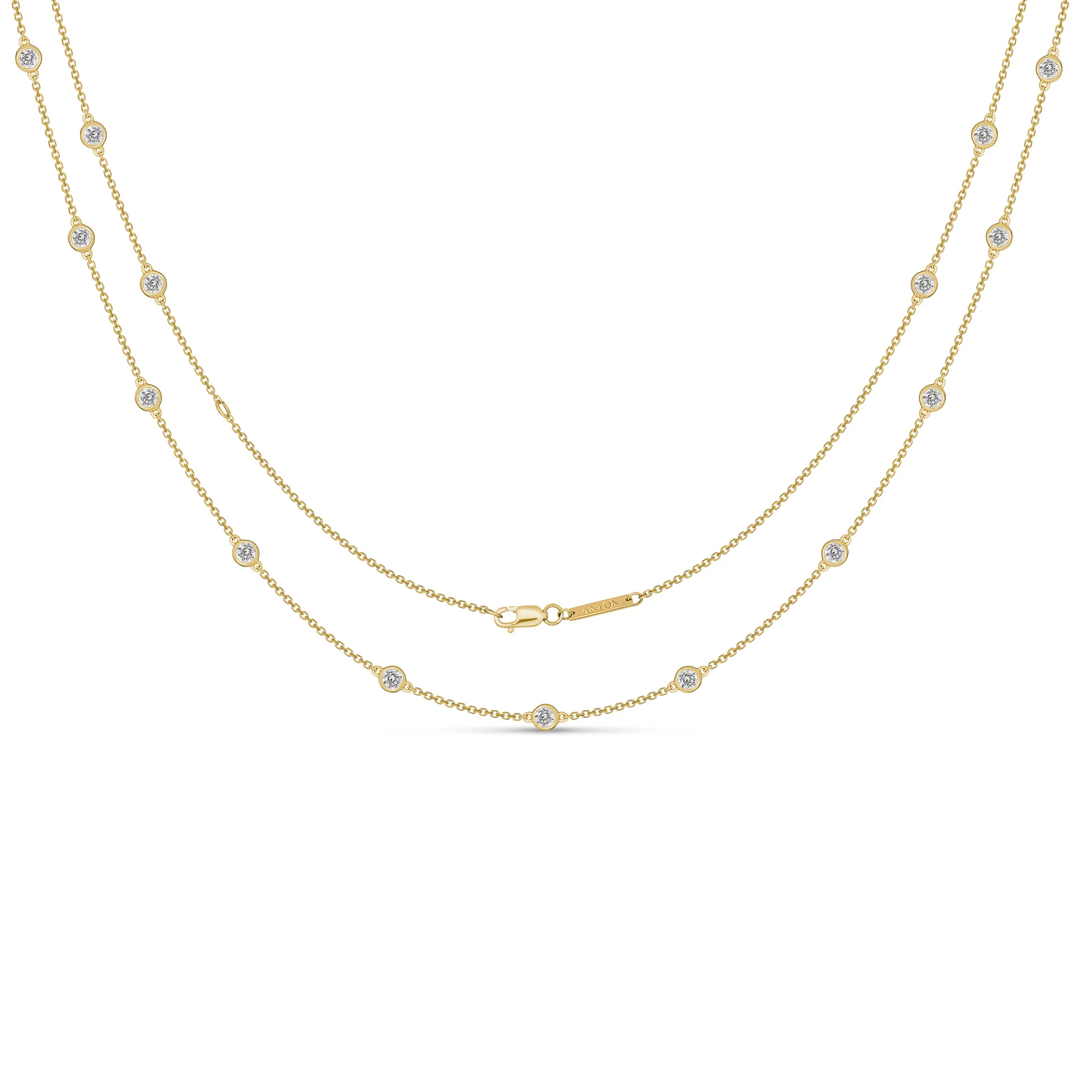 Capri Dreaming® Dot Chain 1.00CT Necklace | 18K Yellow Gold - Image 3