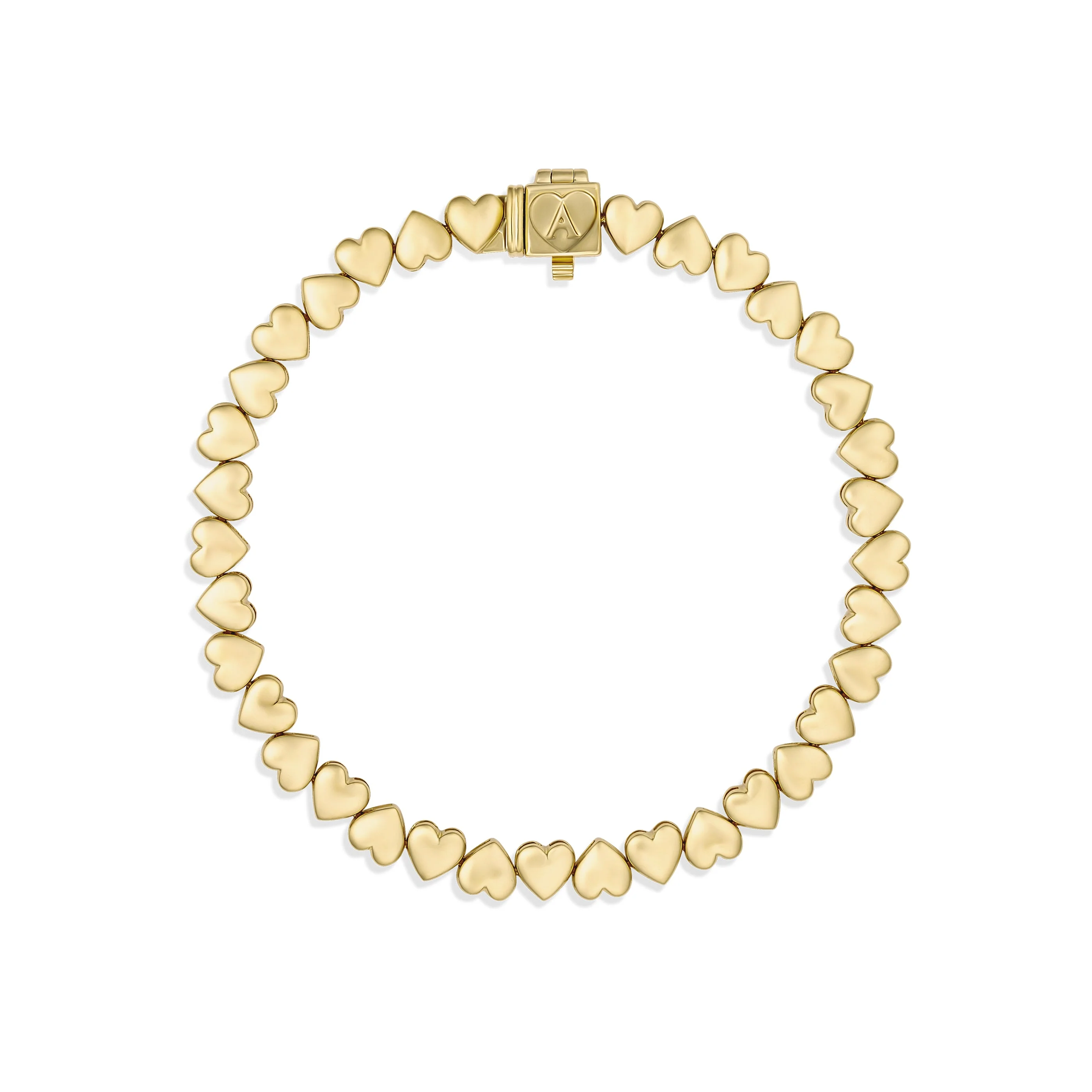 Capri Dreaming® Golden Heart Tennis Bracelet | 18K Yellow Gold - Image 2
