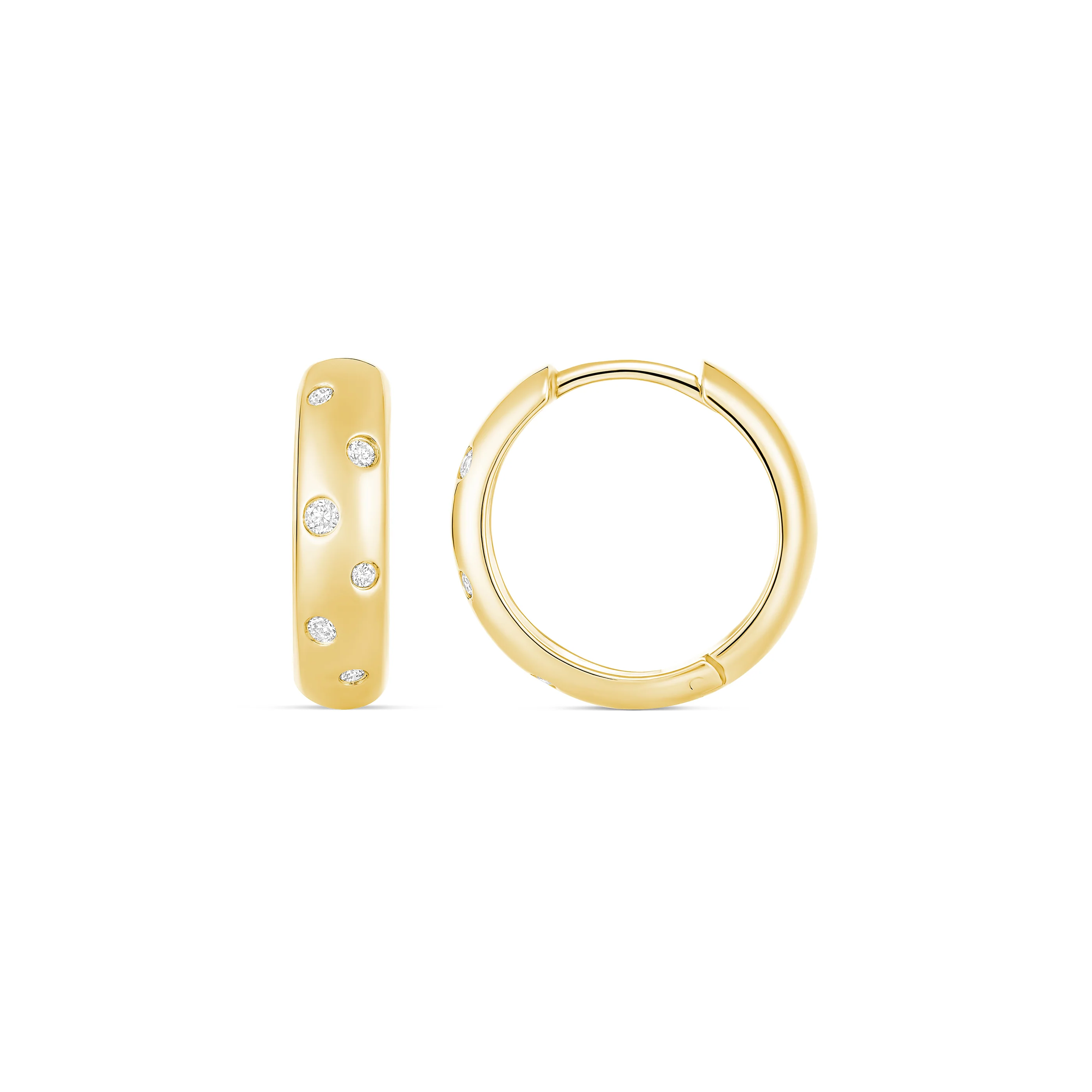 Capri Dreaming® Pebble Huggies Medium | White Gold - Image 13