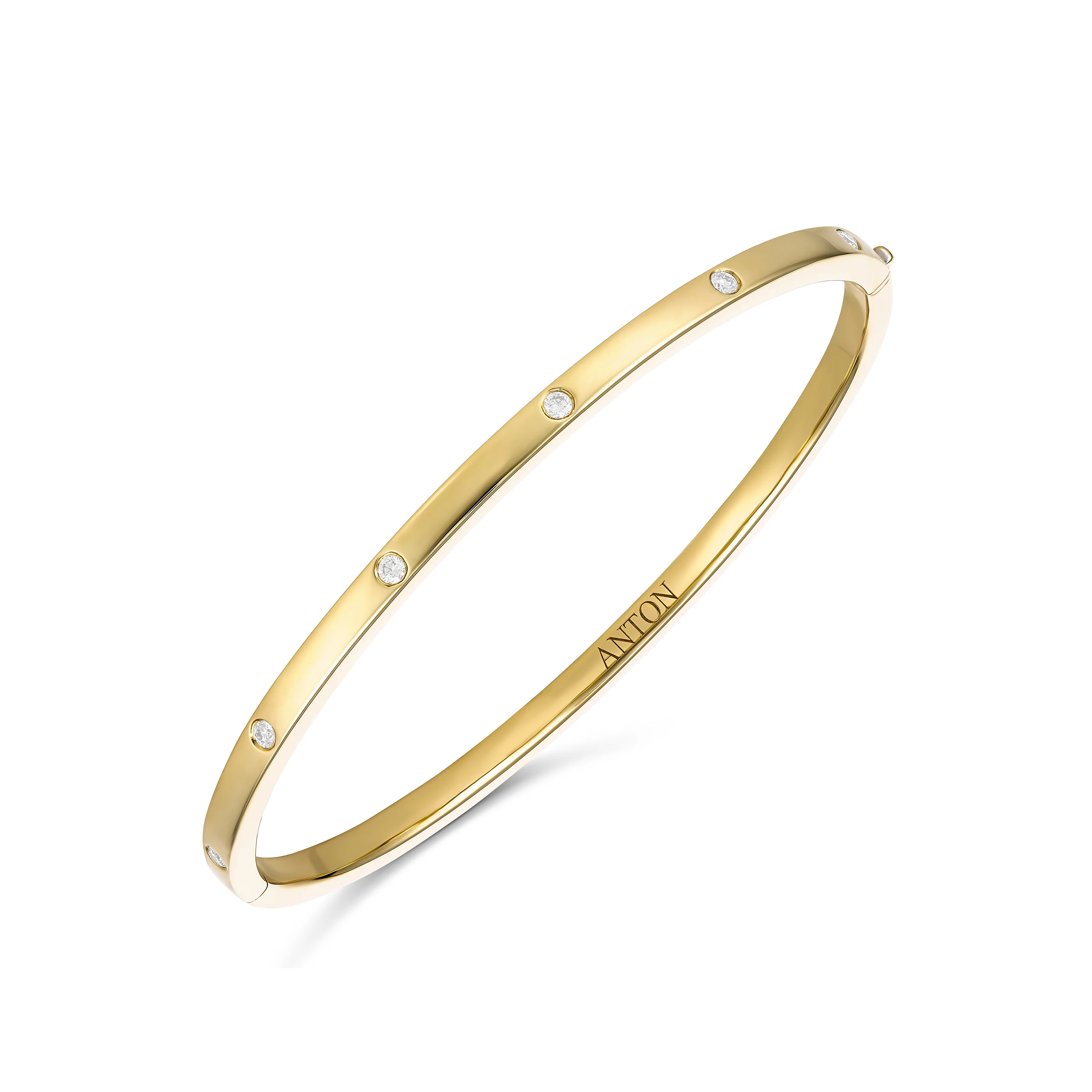 Capri Dreaming® Solaro Diamond Bangle | 18K Yellow Gold - Image 3
