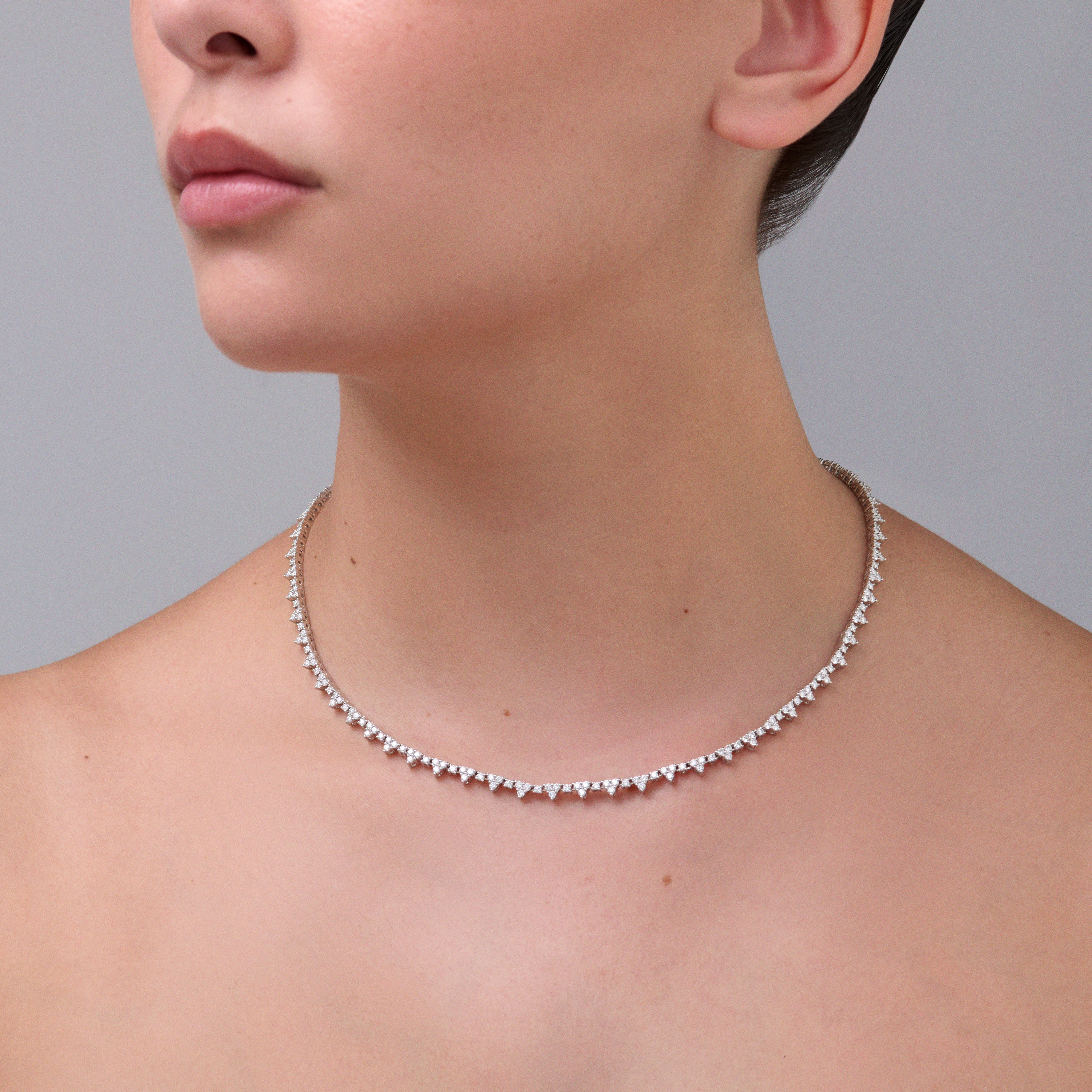 Capri Dreaming® Trio Diamond Necklace | 18K White Gold - Image 2