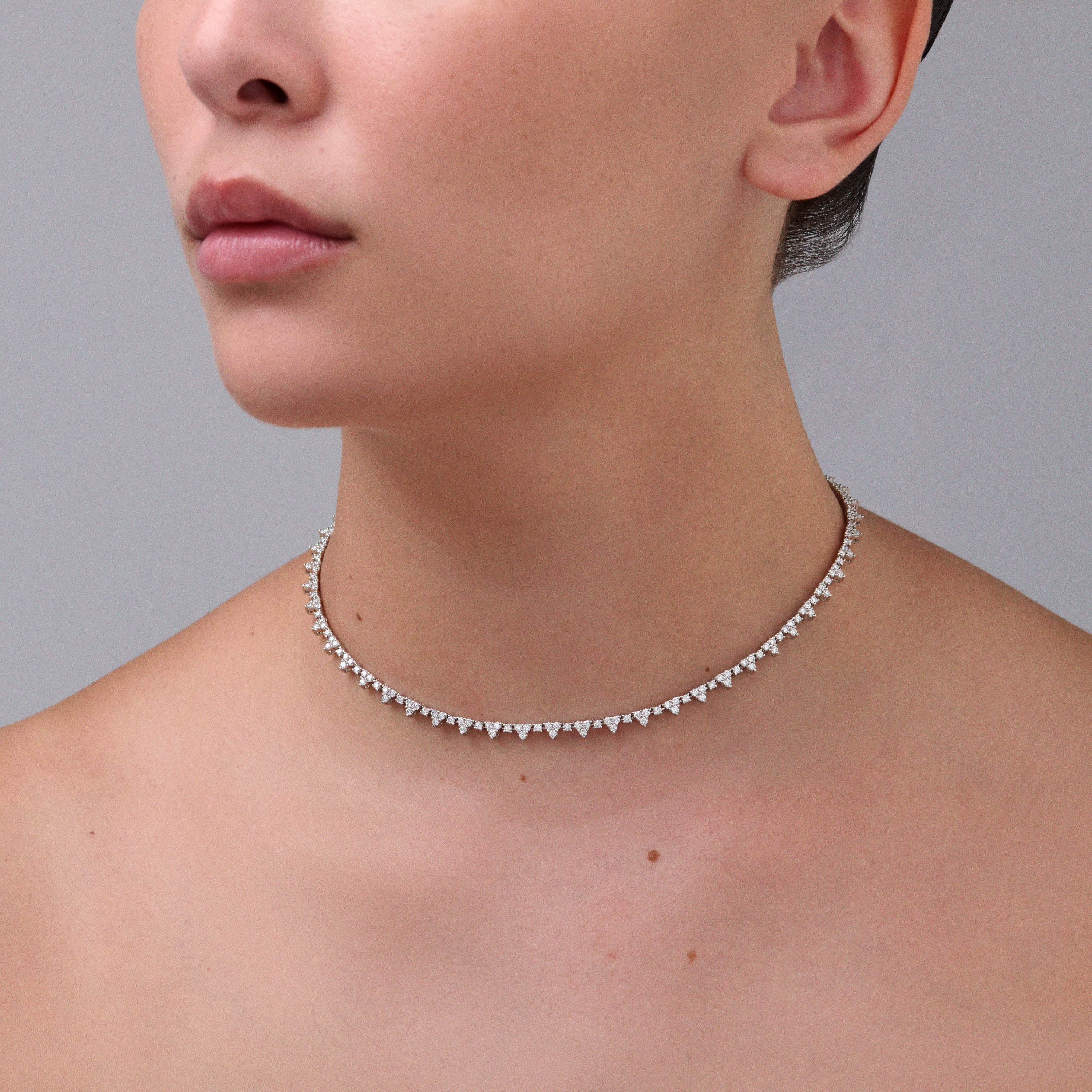 Capri Dreaming® Trio Diamond Necklace | 18K White Gold - Image 4
