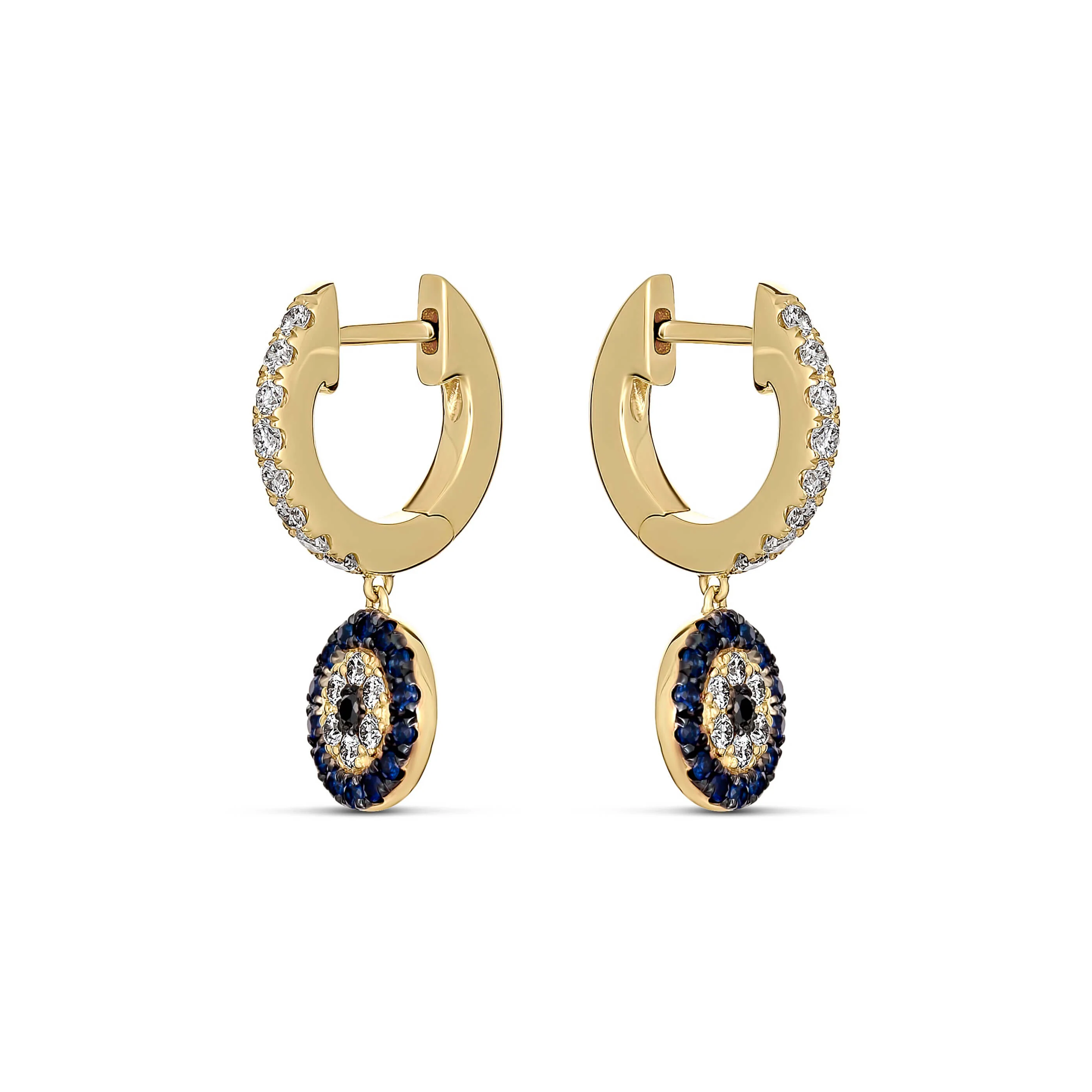 Capri Dreaming® Evil Eye Drop Earrings | 18K Yellow Gold - Image 3