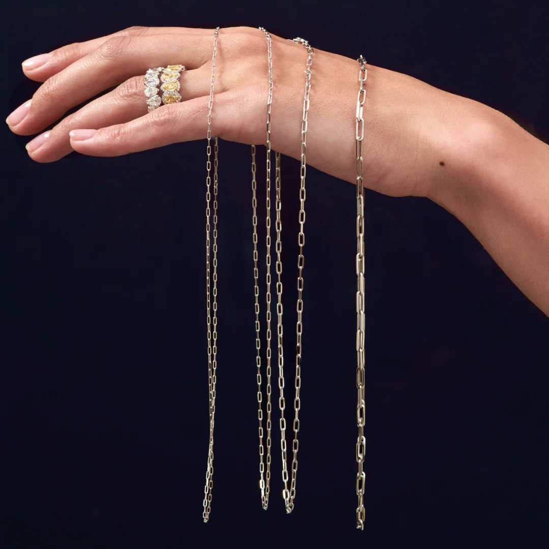 Capri Dreaming® Paperclip Large Necklace | White Gold - Image 5
