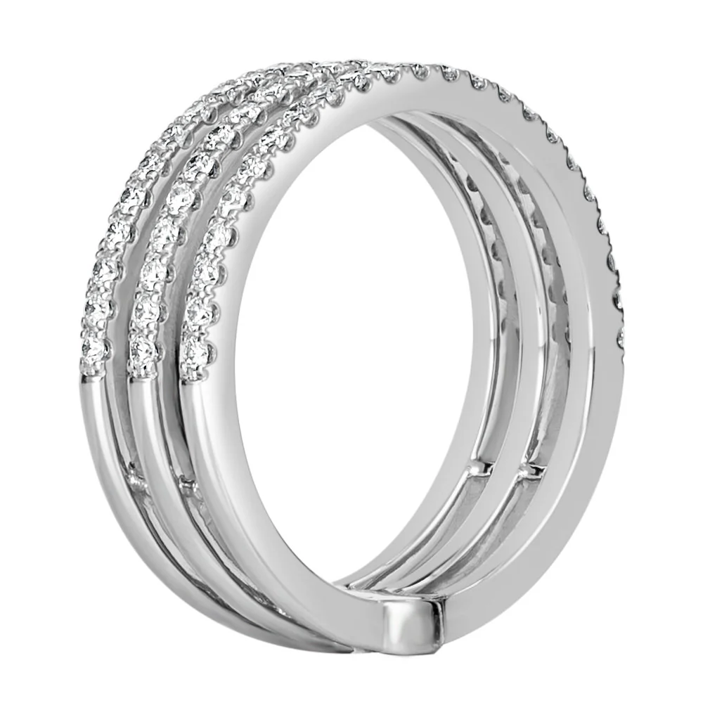 Capri Dreaming® Sunset 3-Row Diamond Ring | 18K White Gold - Image 3