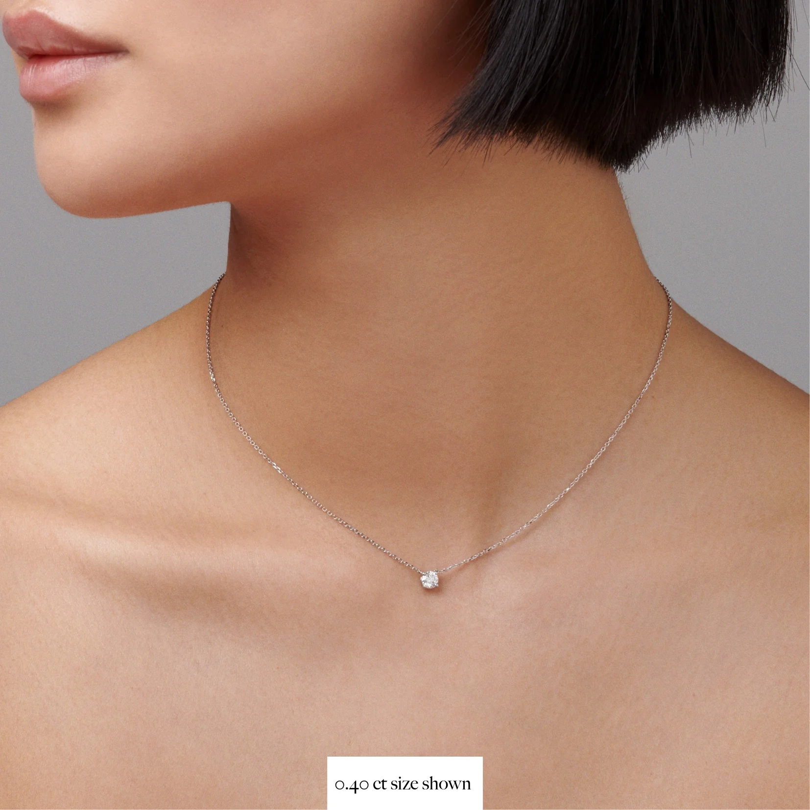 Classic 4 Claw Diamond Pendant Necklace | 18K Yellow Gold - Image 11