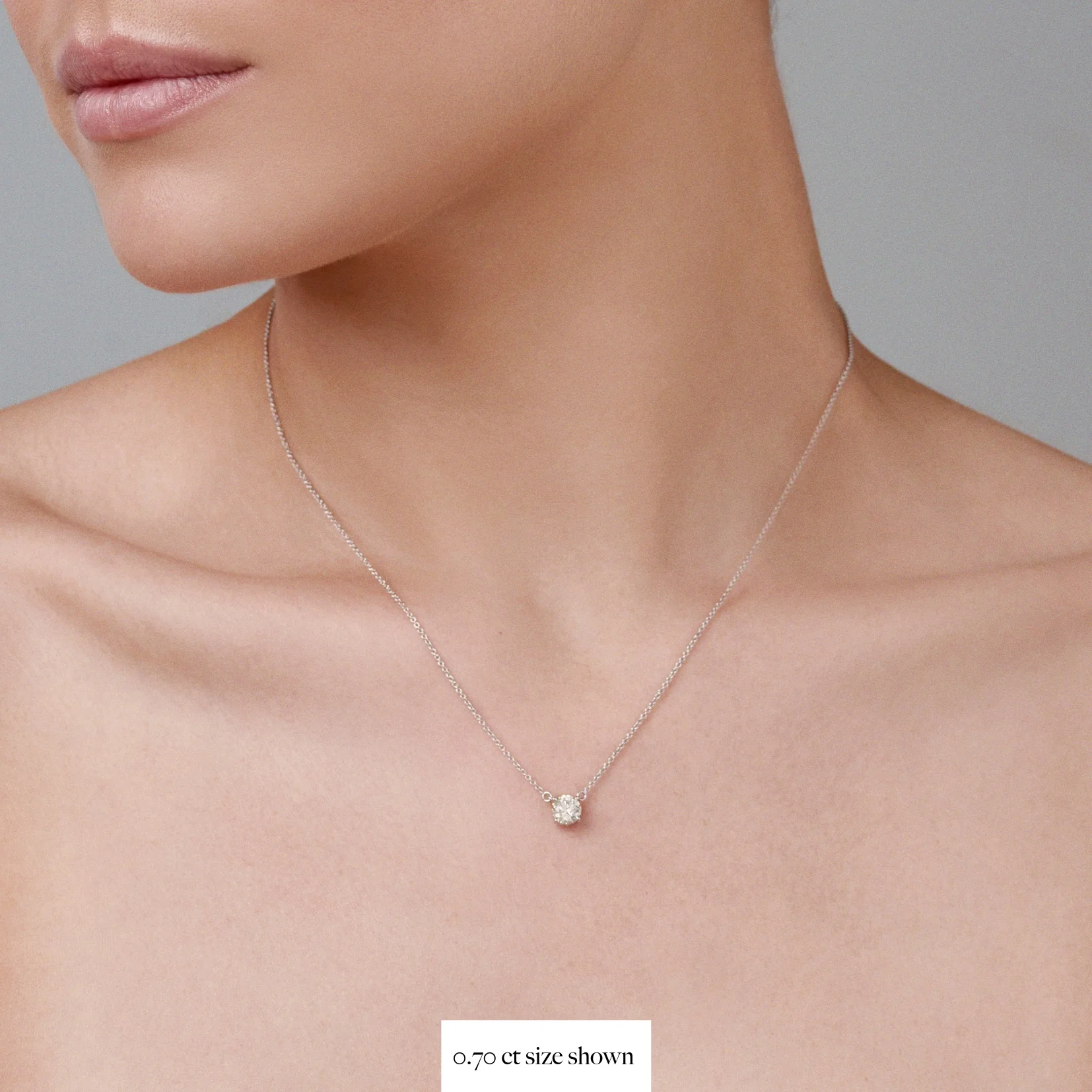 Classic 4 Claw Diamond Pendant Necklace | 18K Yellow Gold - Image 16