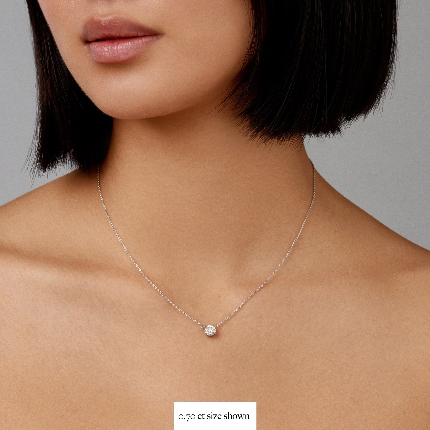 Classic 4 Claw Diamond Pendant Necklace | 18K Yellow Gold - Image 17