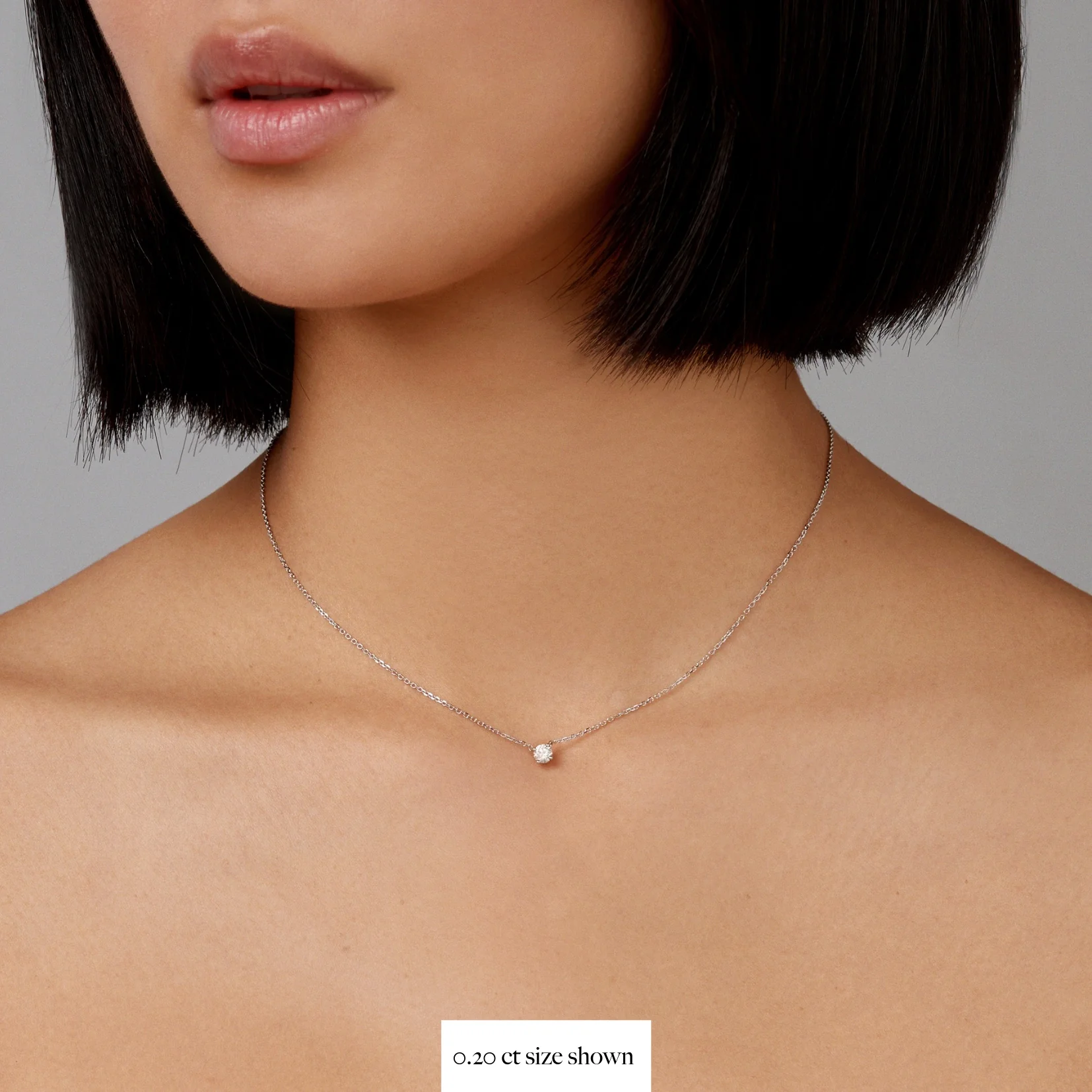Classic 4 Claw Diamond Pendant Necklace | 18K Yellow Gold - Image 5