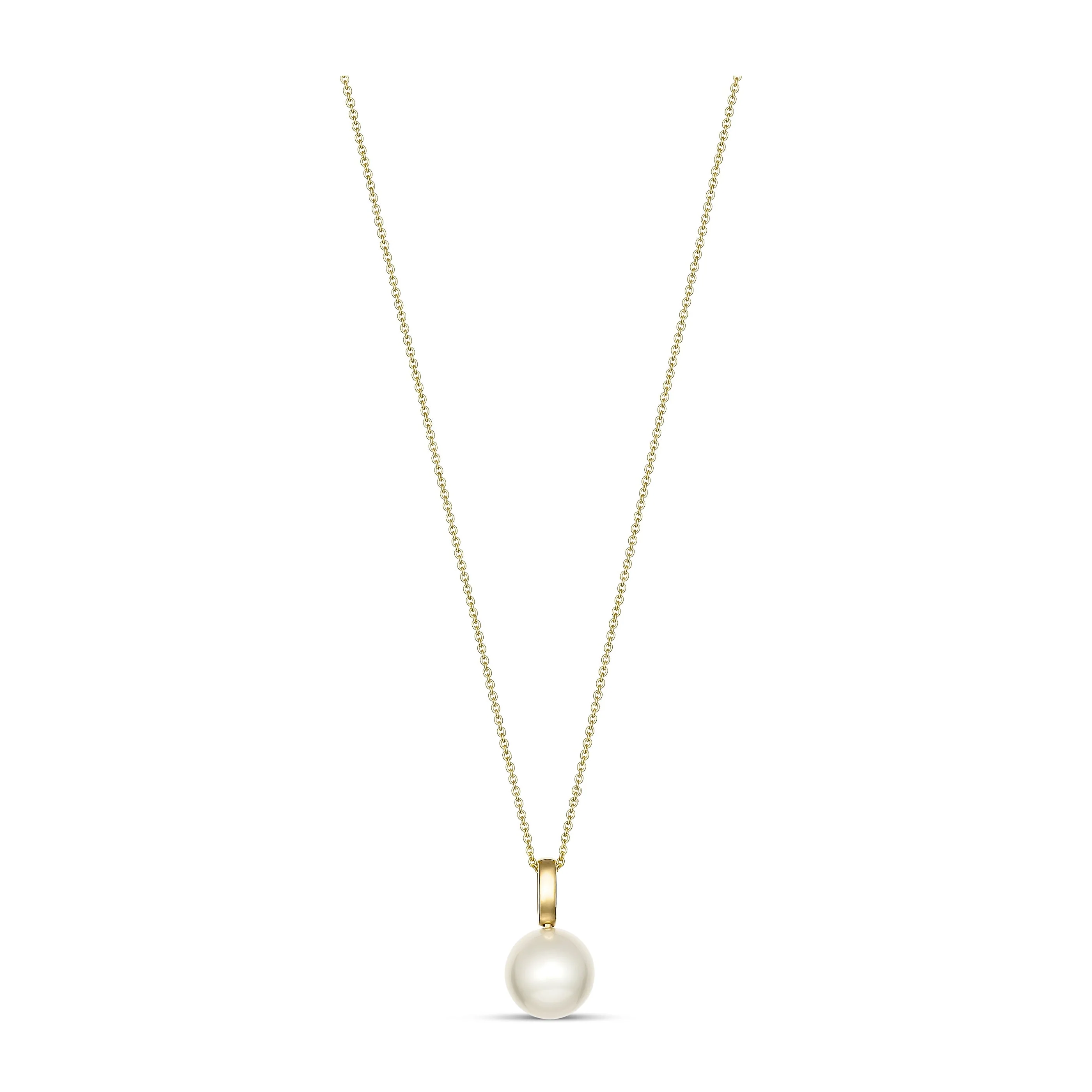 Classic Pearl Pendant Necklace | 18K Yellow Gold