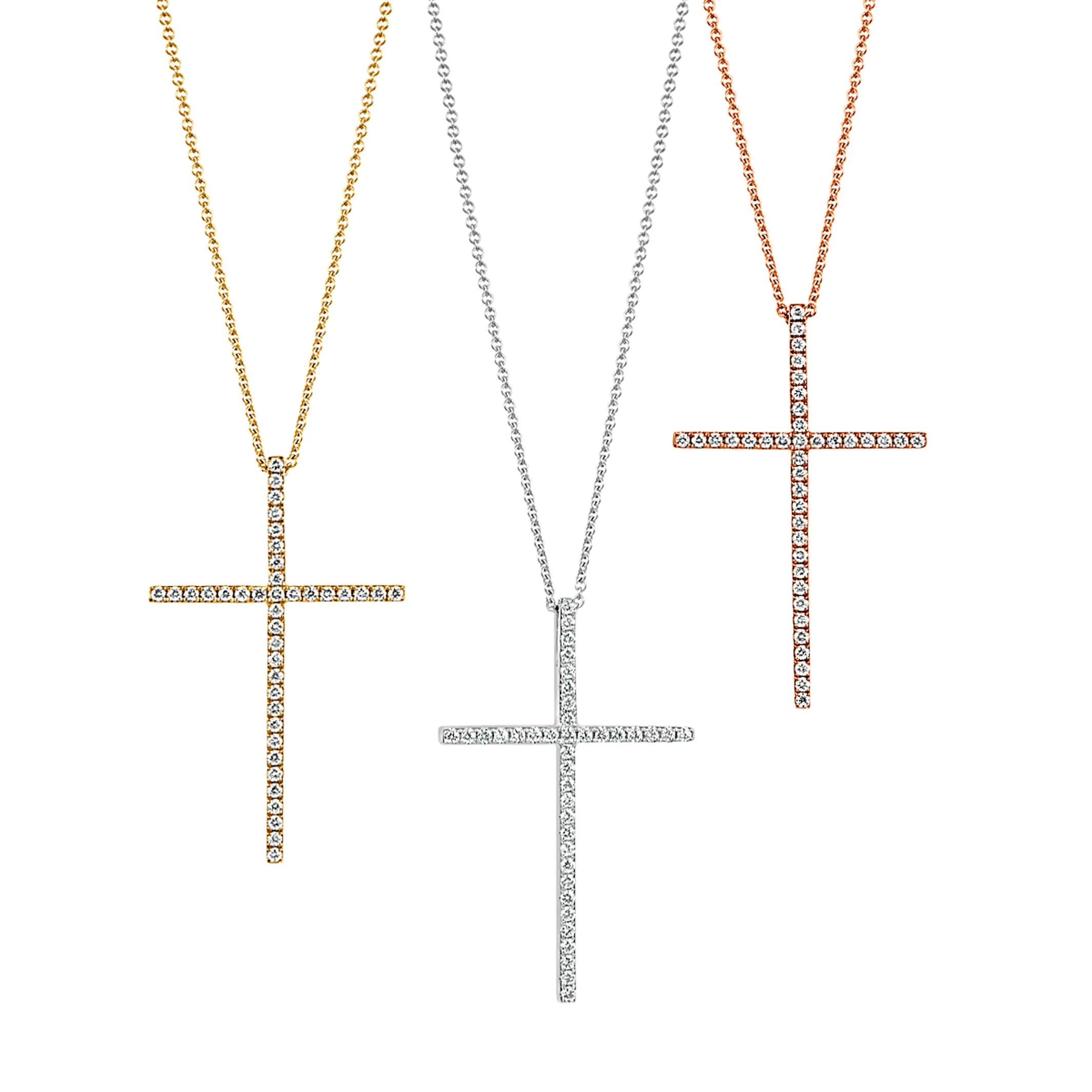 Frankie | Diamond Cross Yellow Gold - Image 5