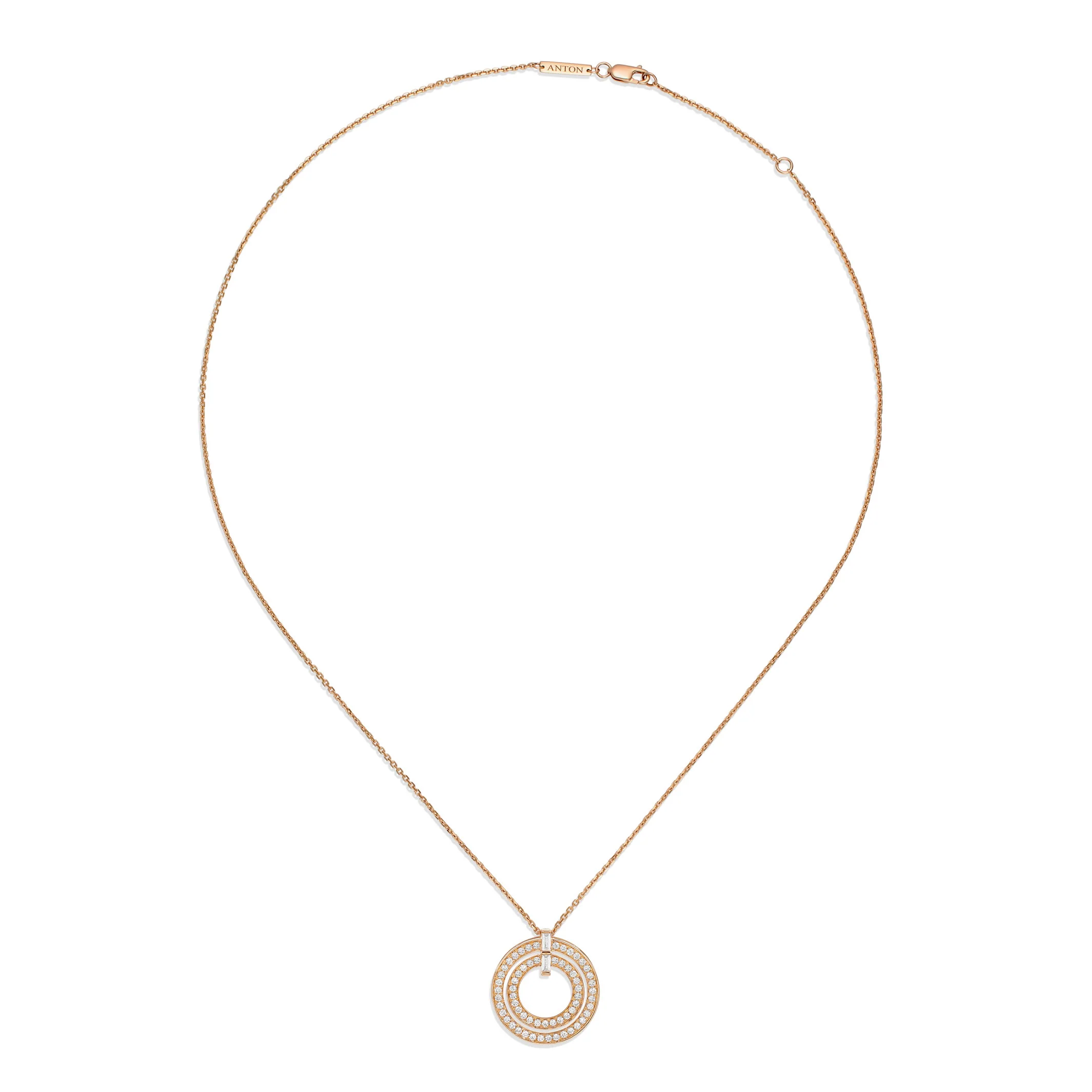 Lighthouse® Double Diamond Pendant Necklace | Rose Gold - Image 2