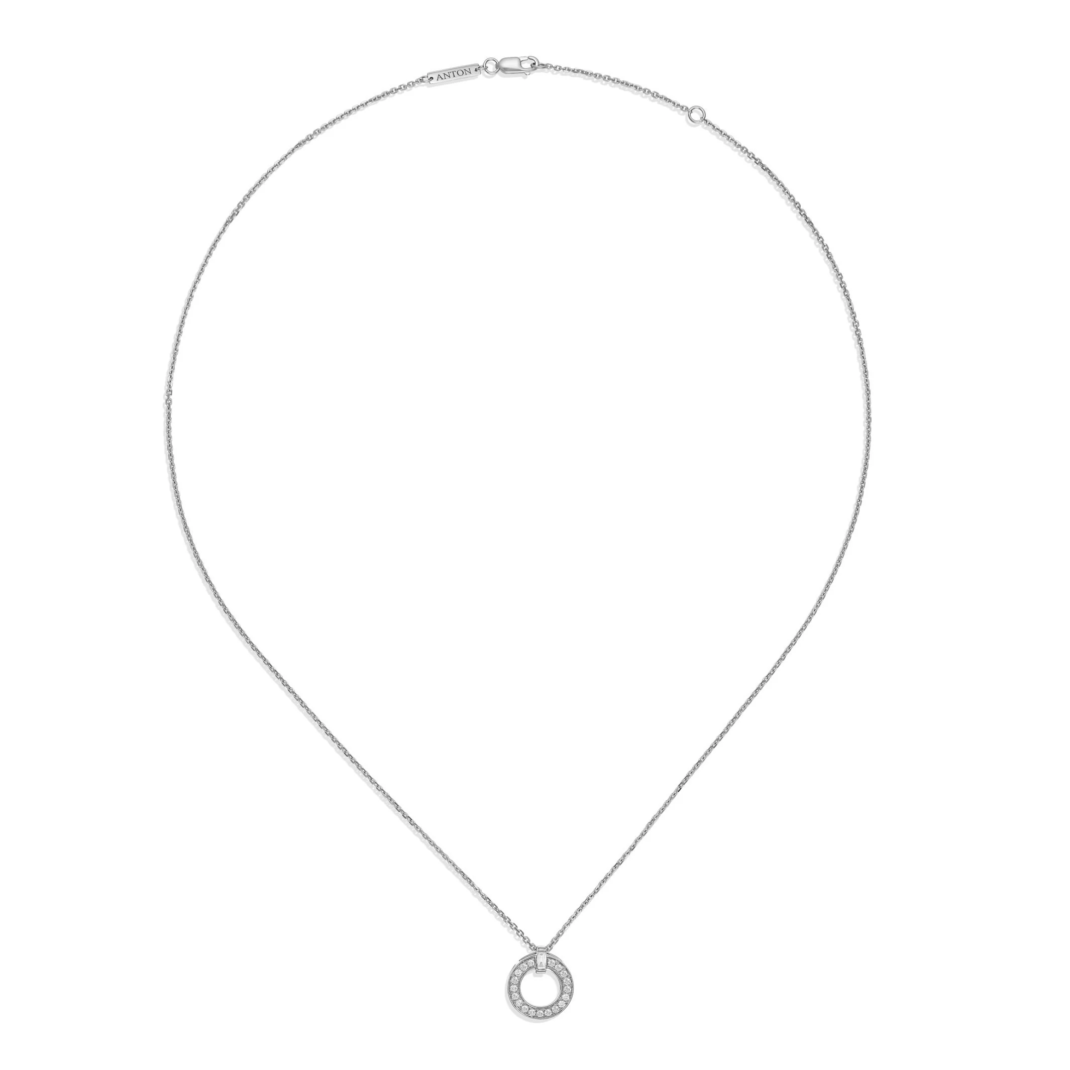 Lighthouse® Single Diamond Pendant Necklace | White Gold - Image 3
