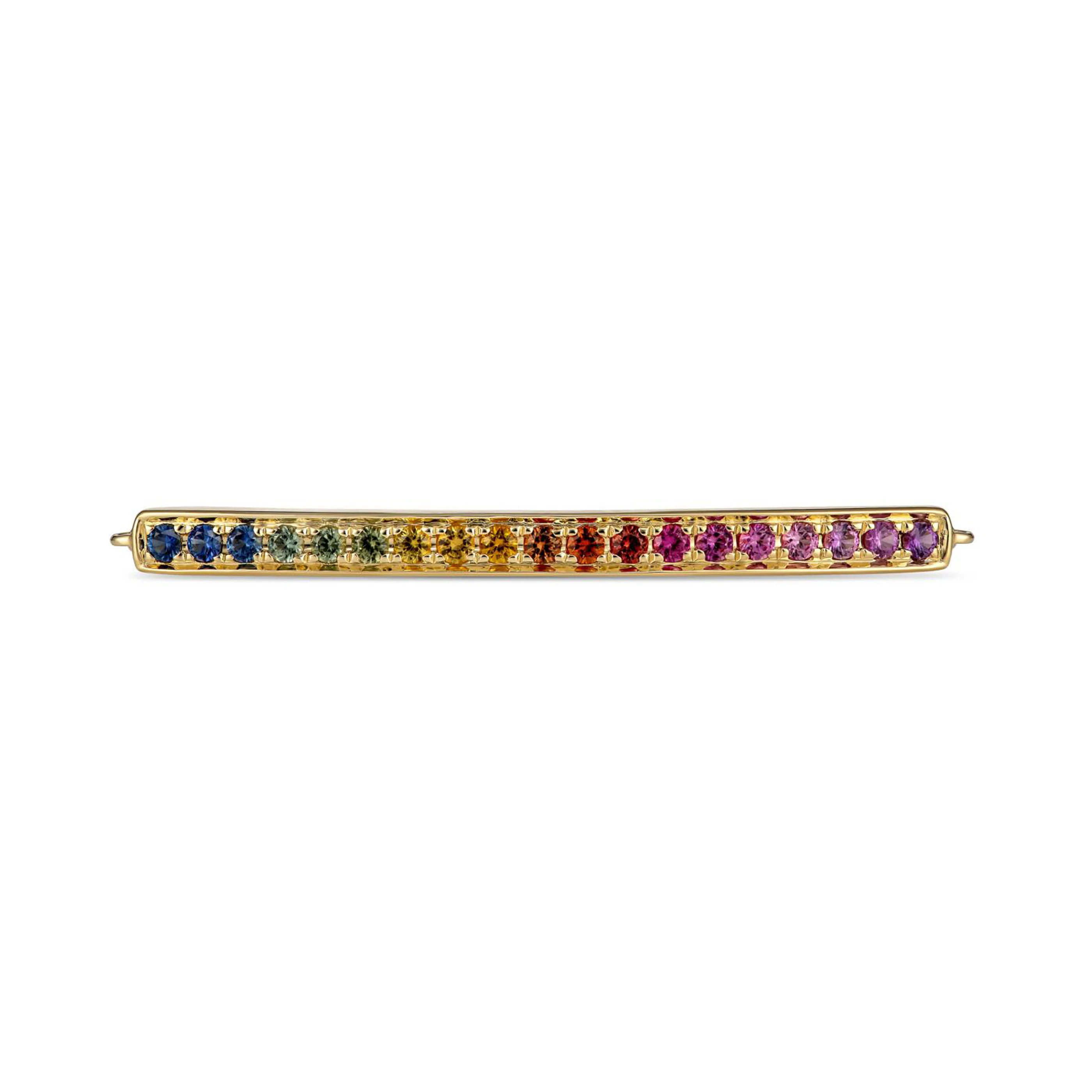 Little Rocks® Collection Rainbow Bar Bracelet | 18K White Gold - Image 3