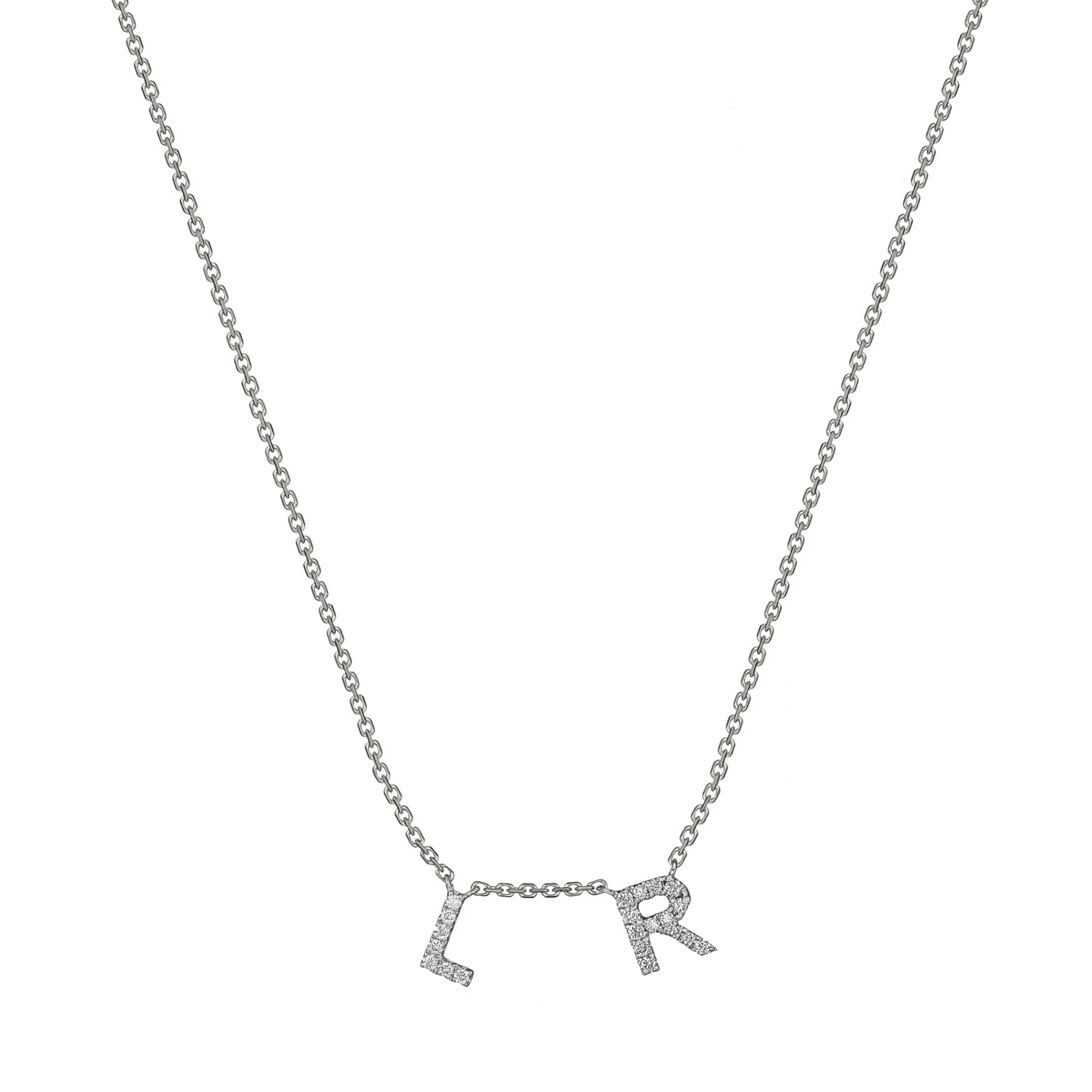 Personalised Pendant Necklace | White Gold - Image 25