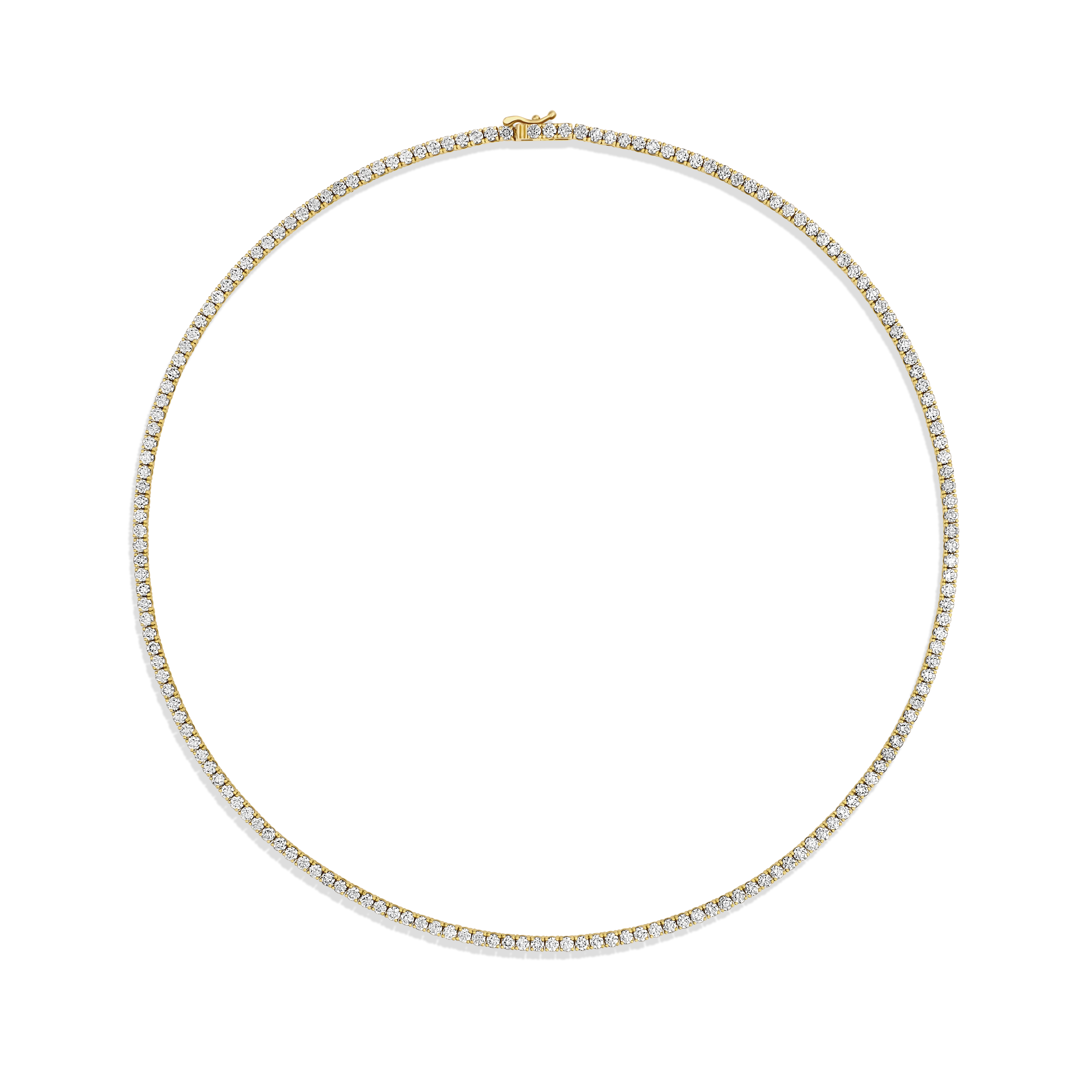Promotional Finds Natural Diamond Tennis Necklace | 18K Yellow Gold - Image 2