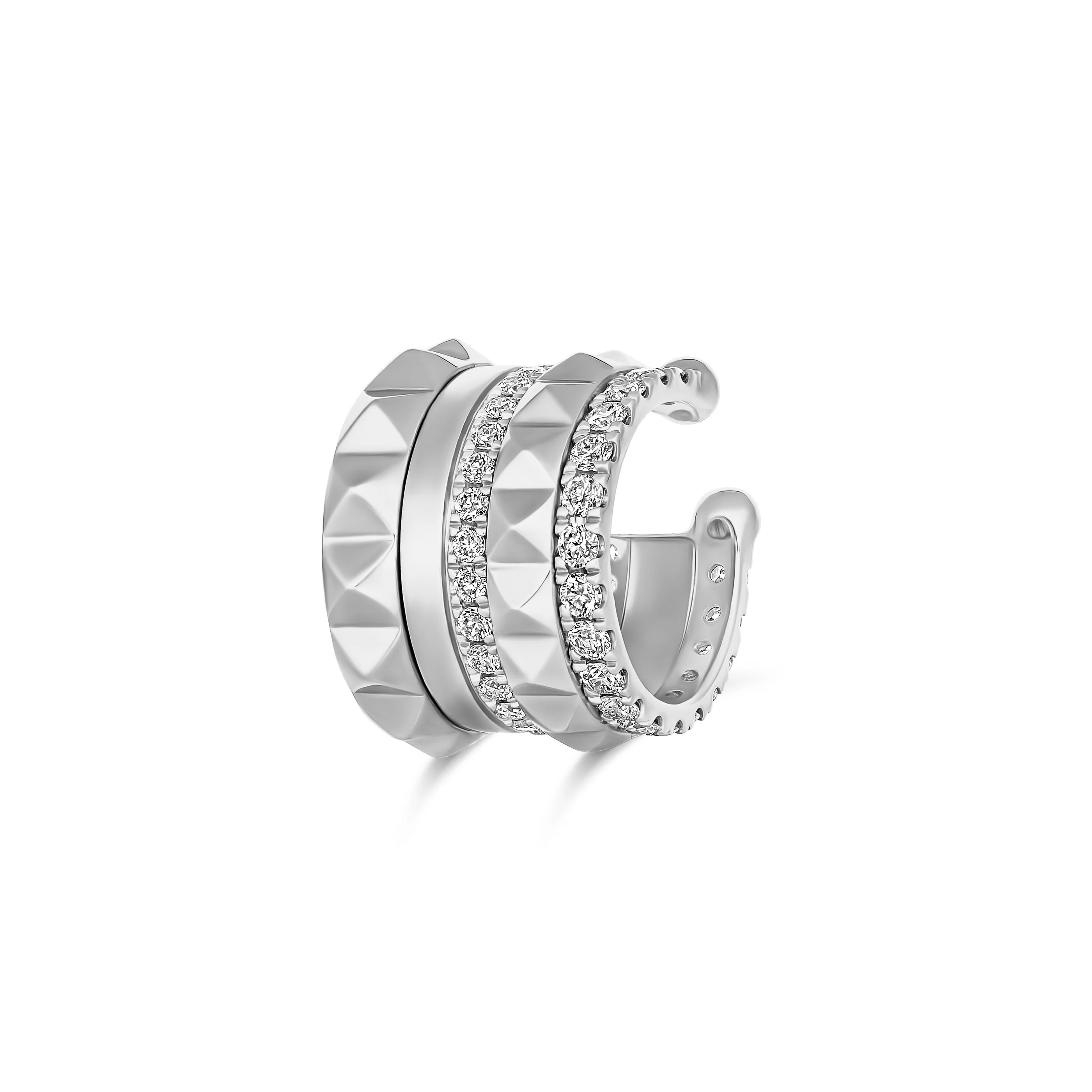 R.08® Icon Double Diamond Ear Cuff | 18K White Gold