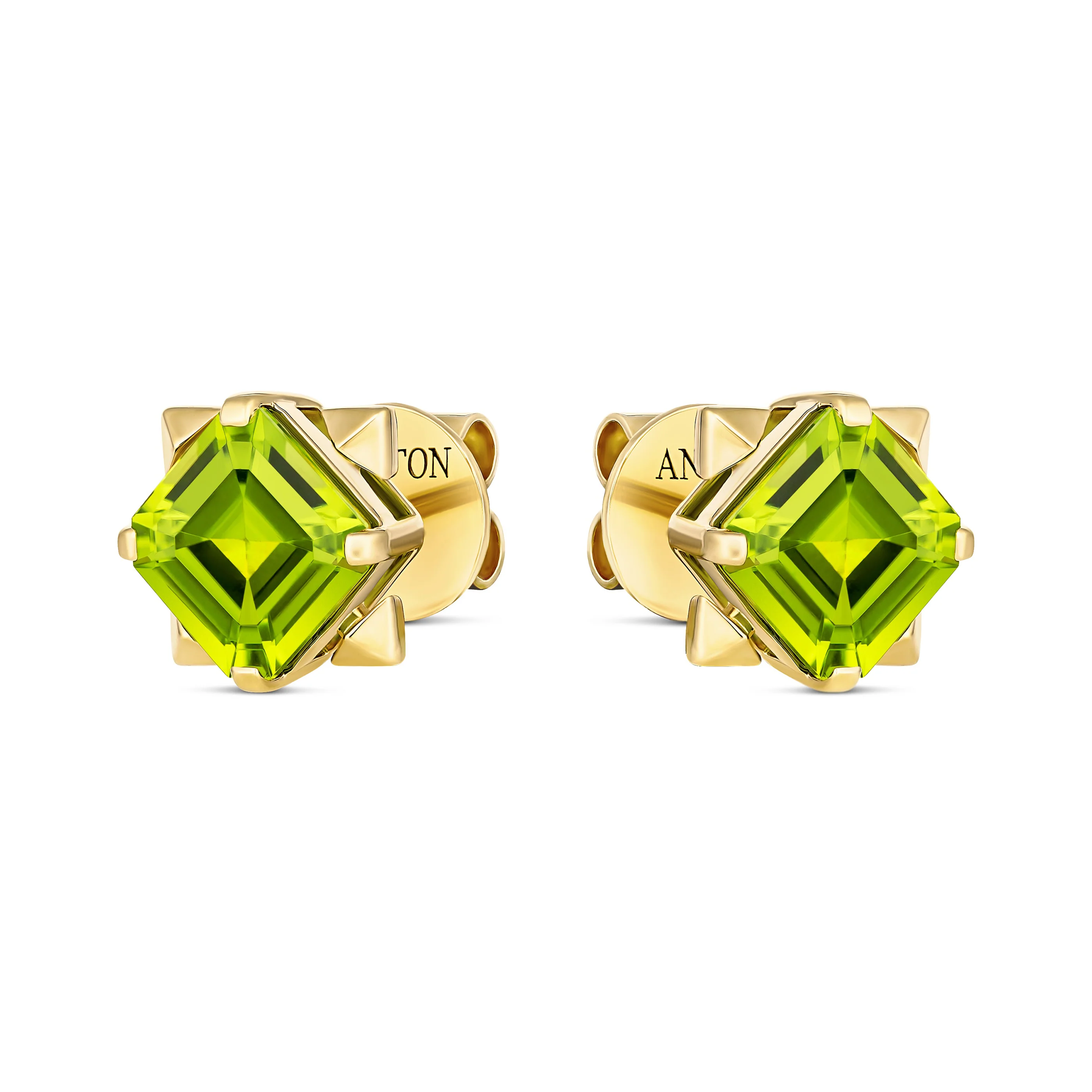 R.08® Vivant Citrine Coloured Gemstone Stud Earrings | 18K Yellow Gold - Image 2