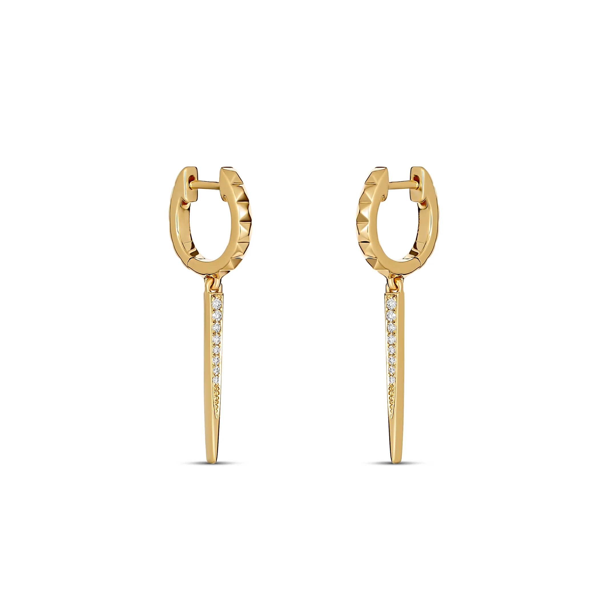 R.08® Pointe Drop Earrings | 18K Yellow Gold - Image 3