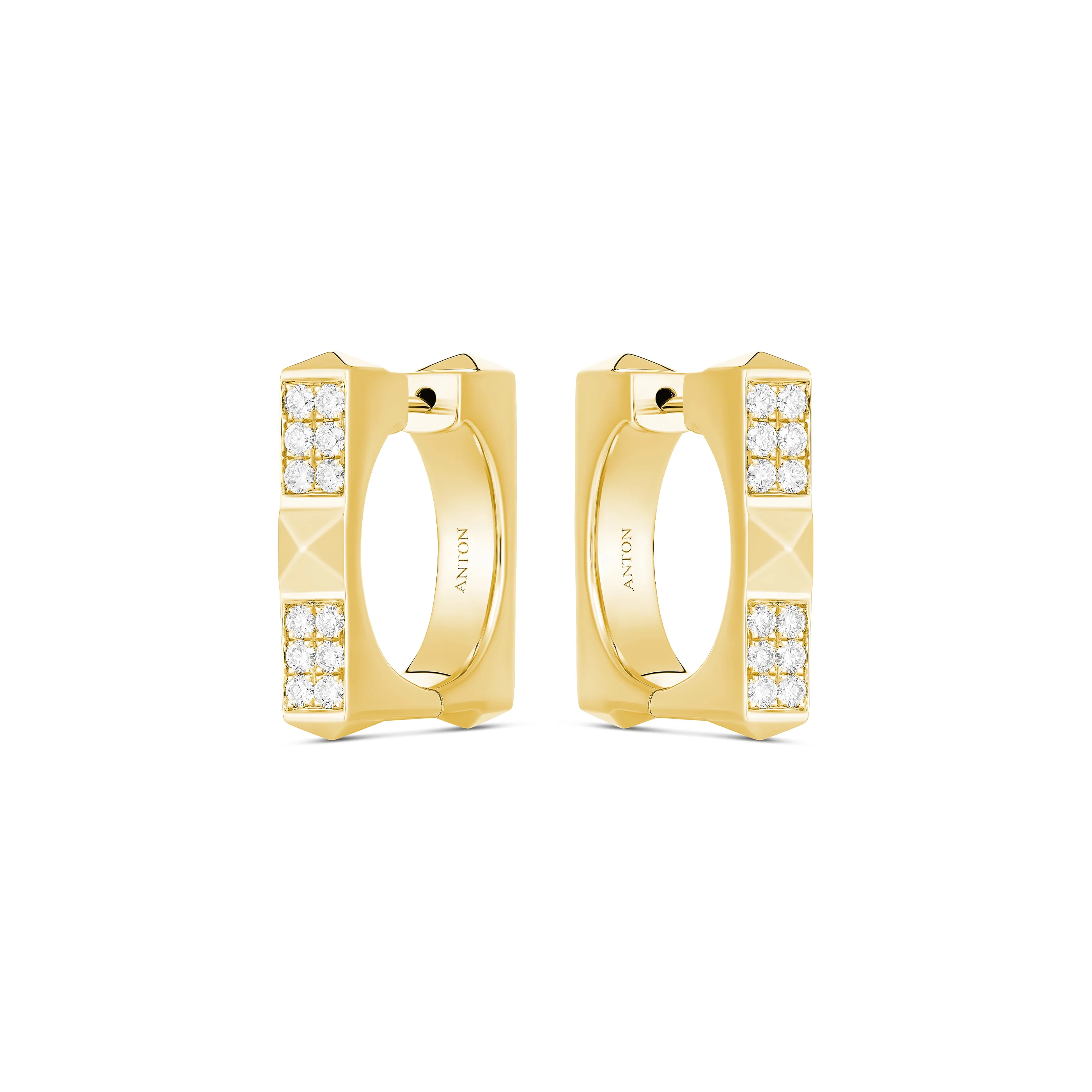 R.08® Quad Large Diamond Earrings | 18K Yellow Gold - Image 3