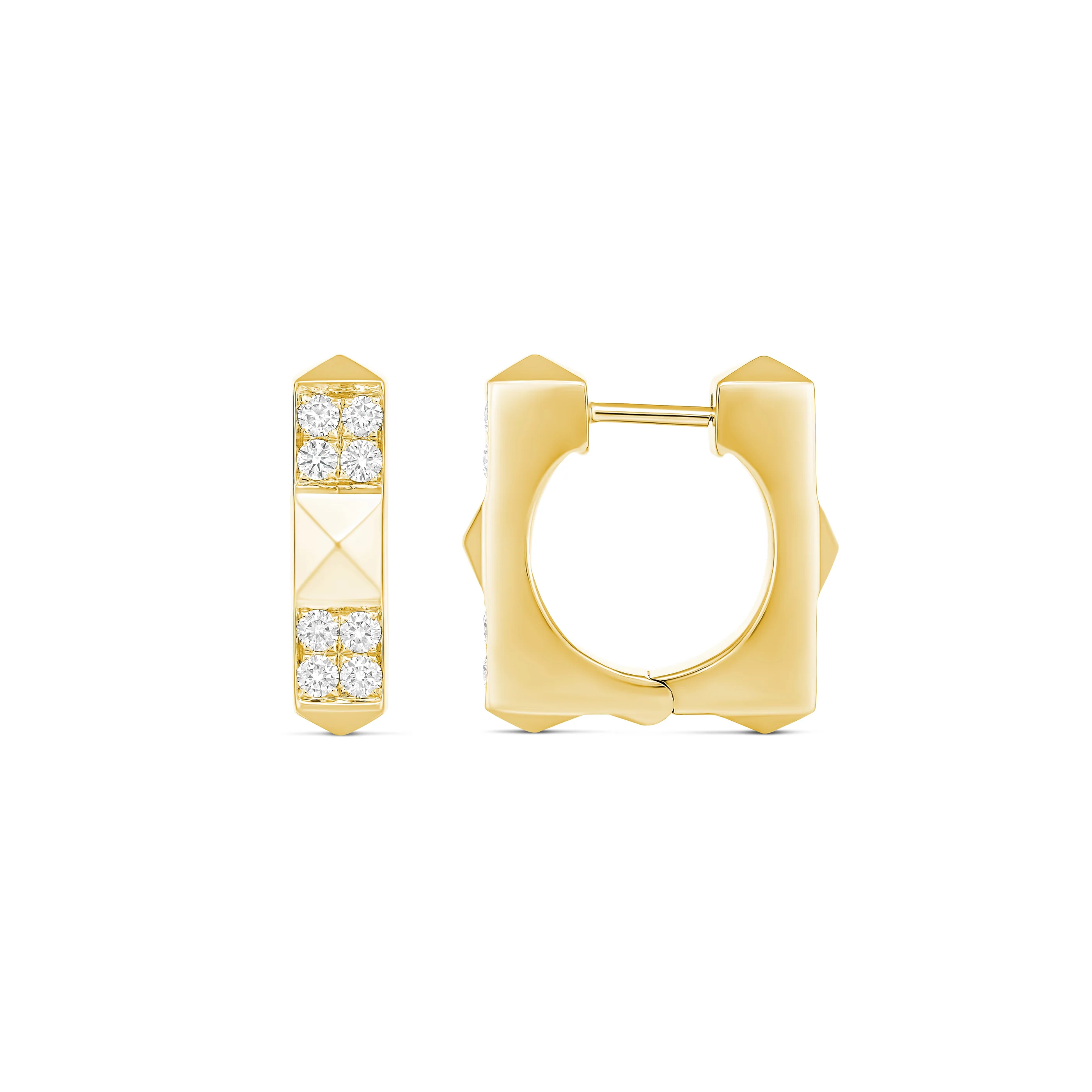R.08® Quad Small Diamond Earrings | 18K White Gold - Image 4