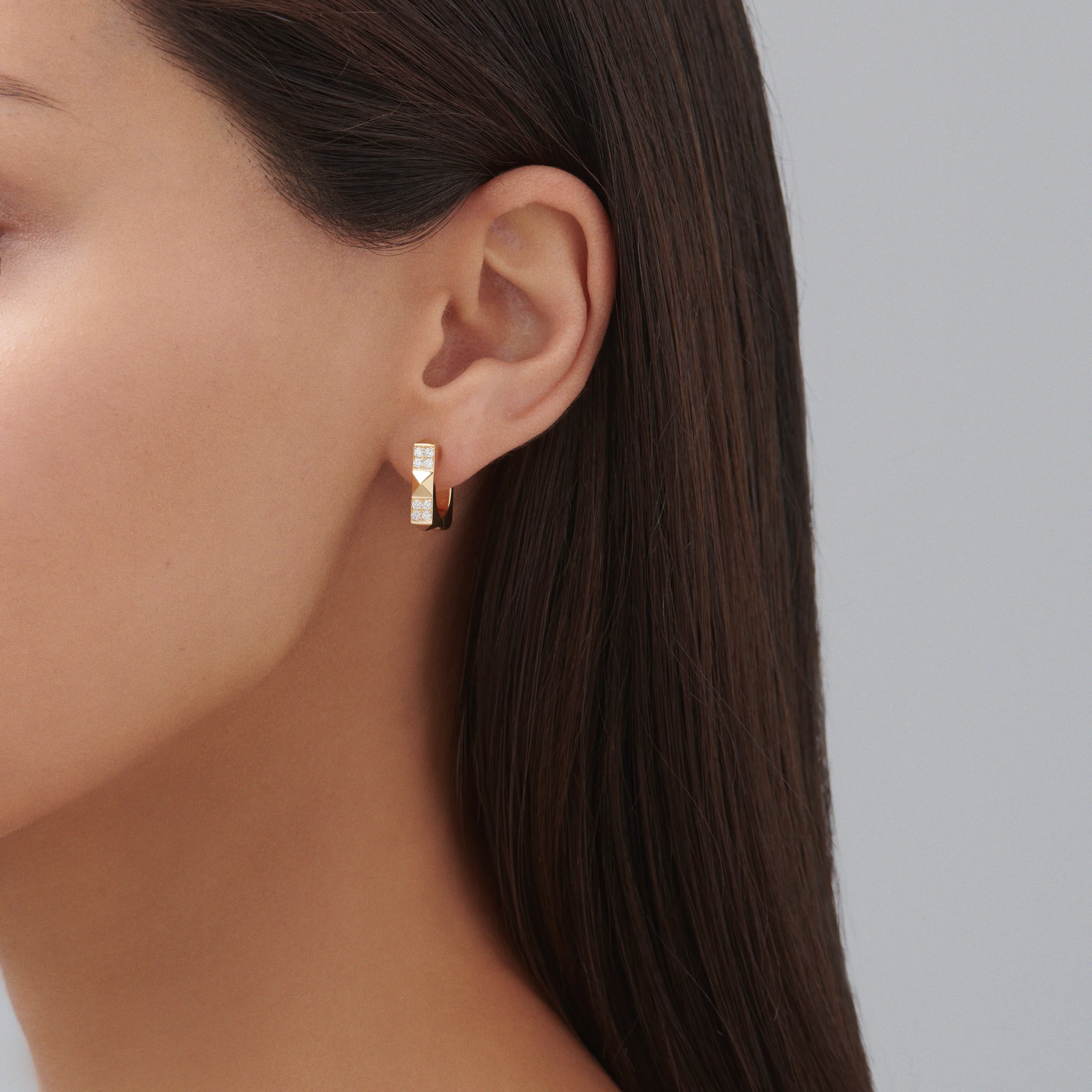 R.08® Quad Small Diamond Earrings | 18K White Gold - Image 5