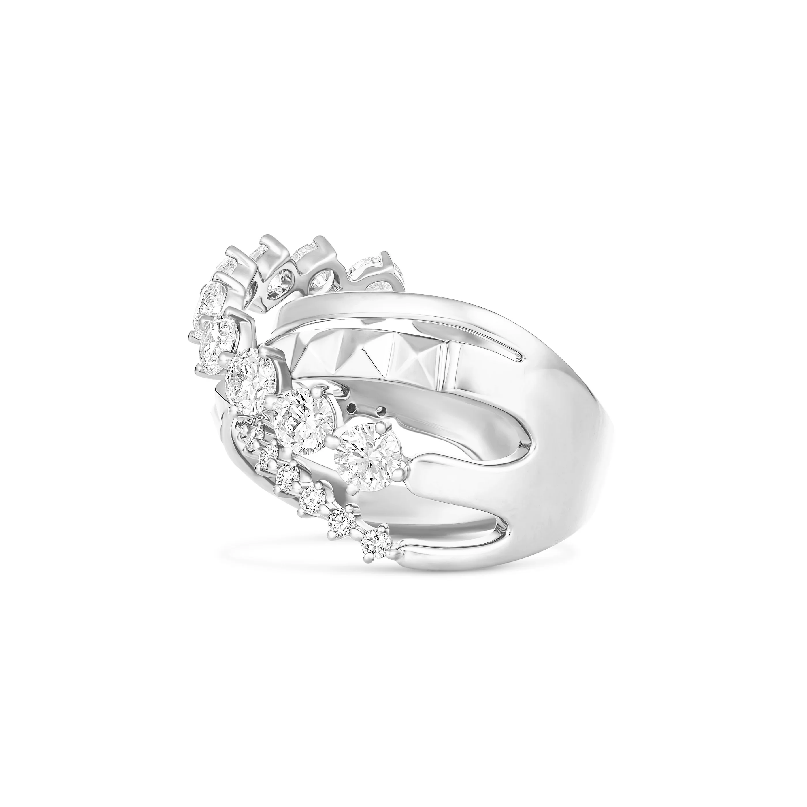 R.08® Tilt Deux Diamond Ring | 18K White Gold - Image 2