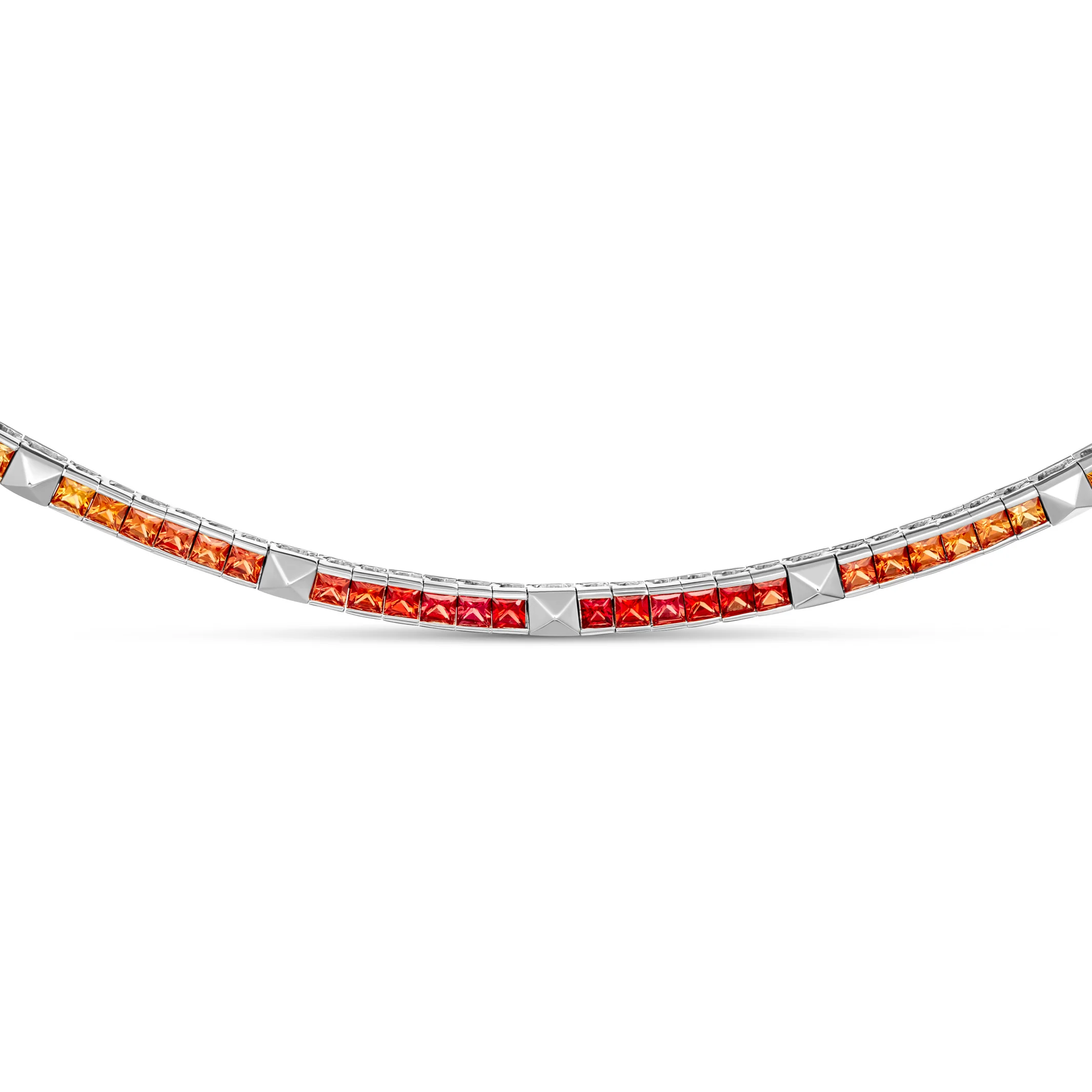 R.08® Une Rainbow Sapphire Necklace | Rose Gold - Image 7