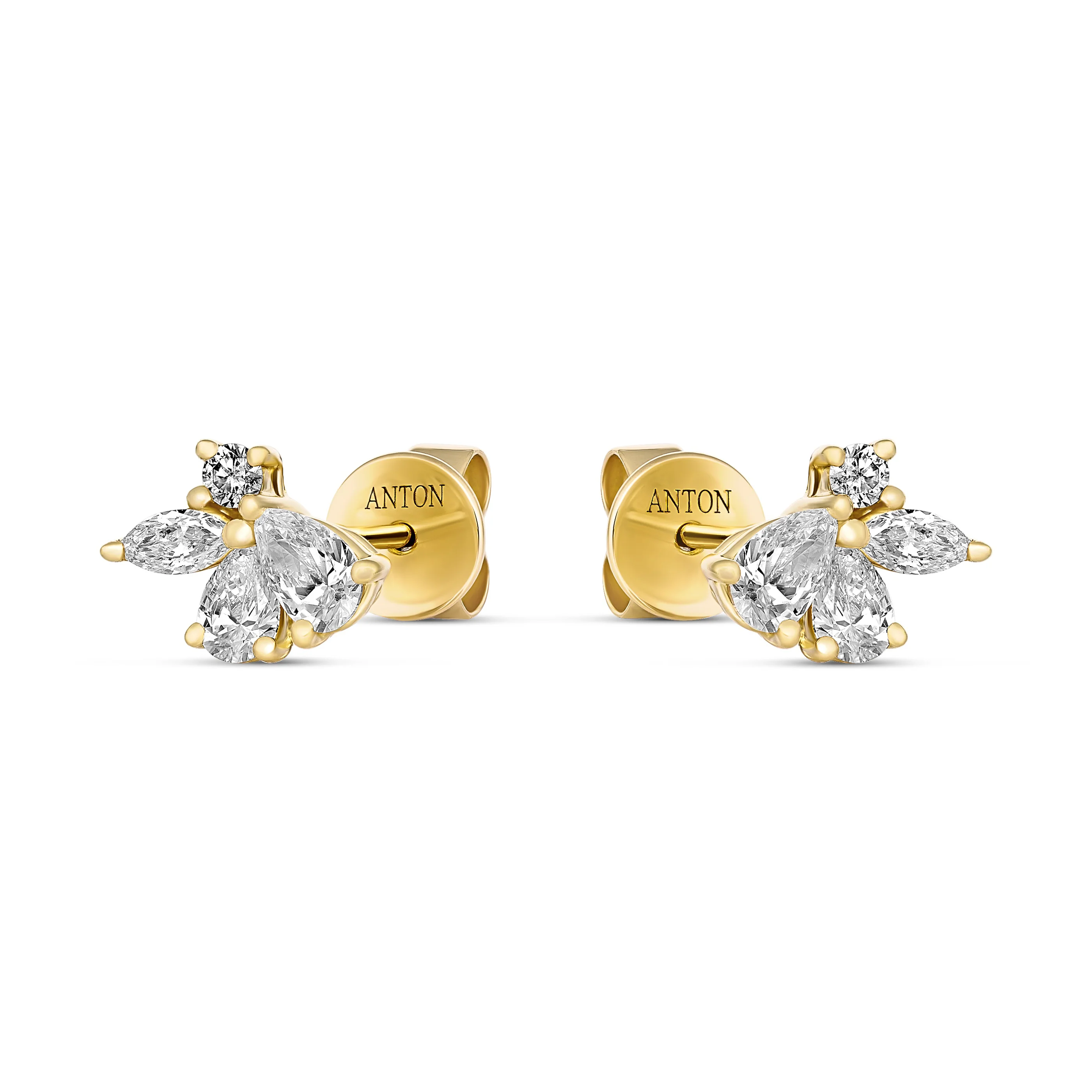 Riviera Cannes Flutter Diamond Earrings | 18K Yellow Gold - Image 2