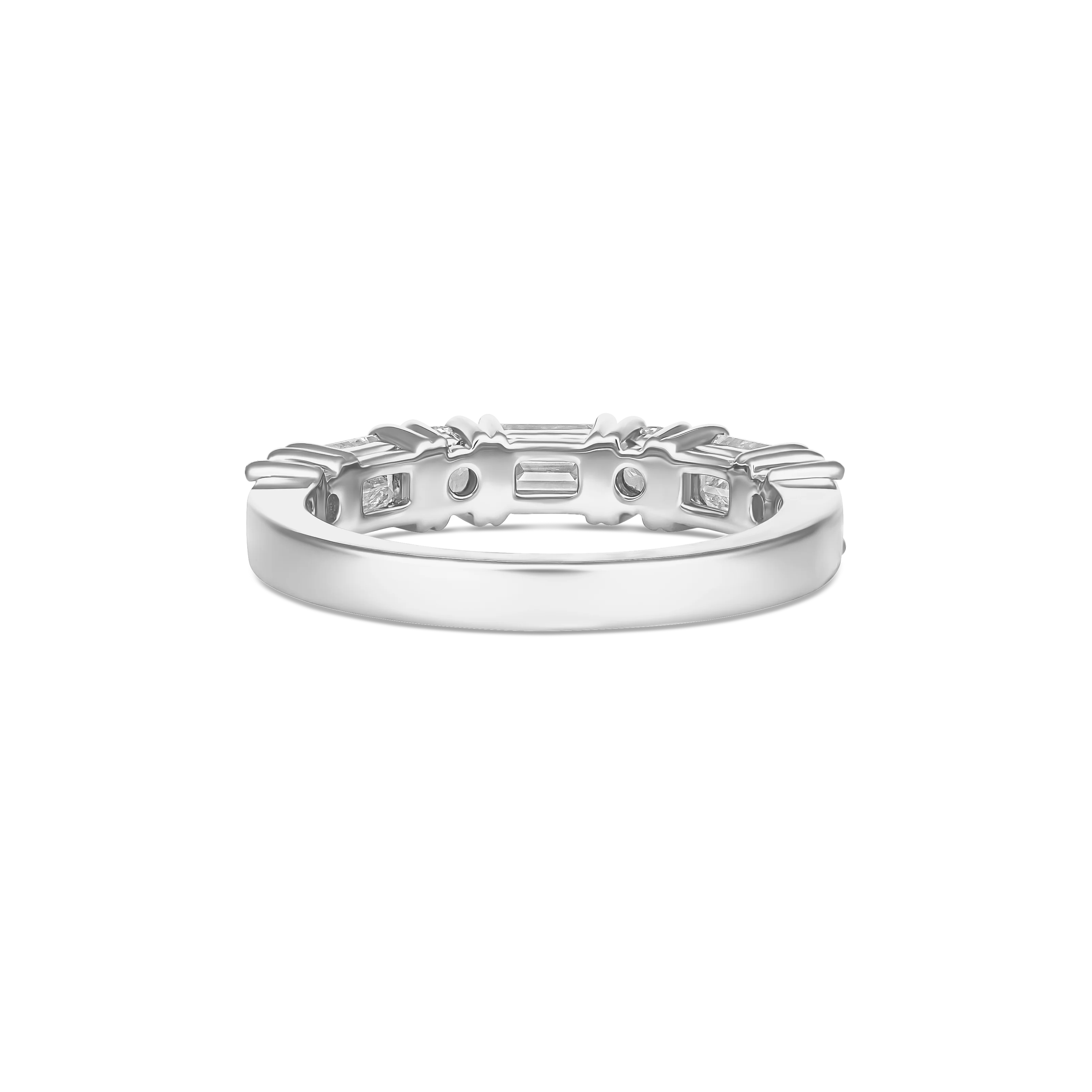 Riviera Emerald and Round cut Diamond Ring | Platinum - Image 6