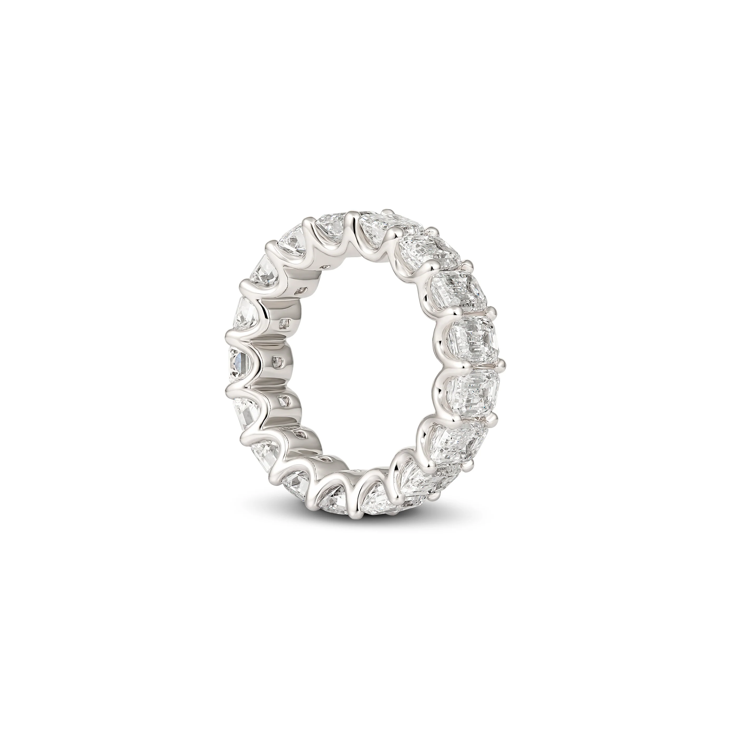 Riviera Emerald Cut Diamond Eternity Ring | Platinum - Image 3