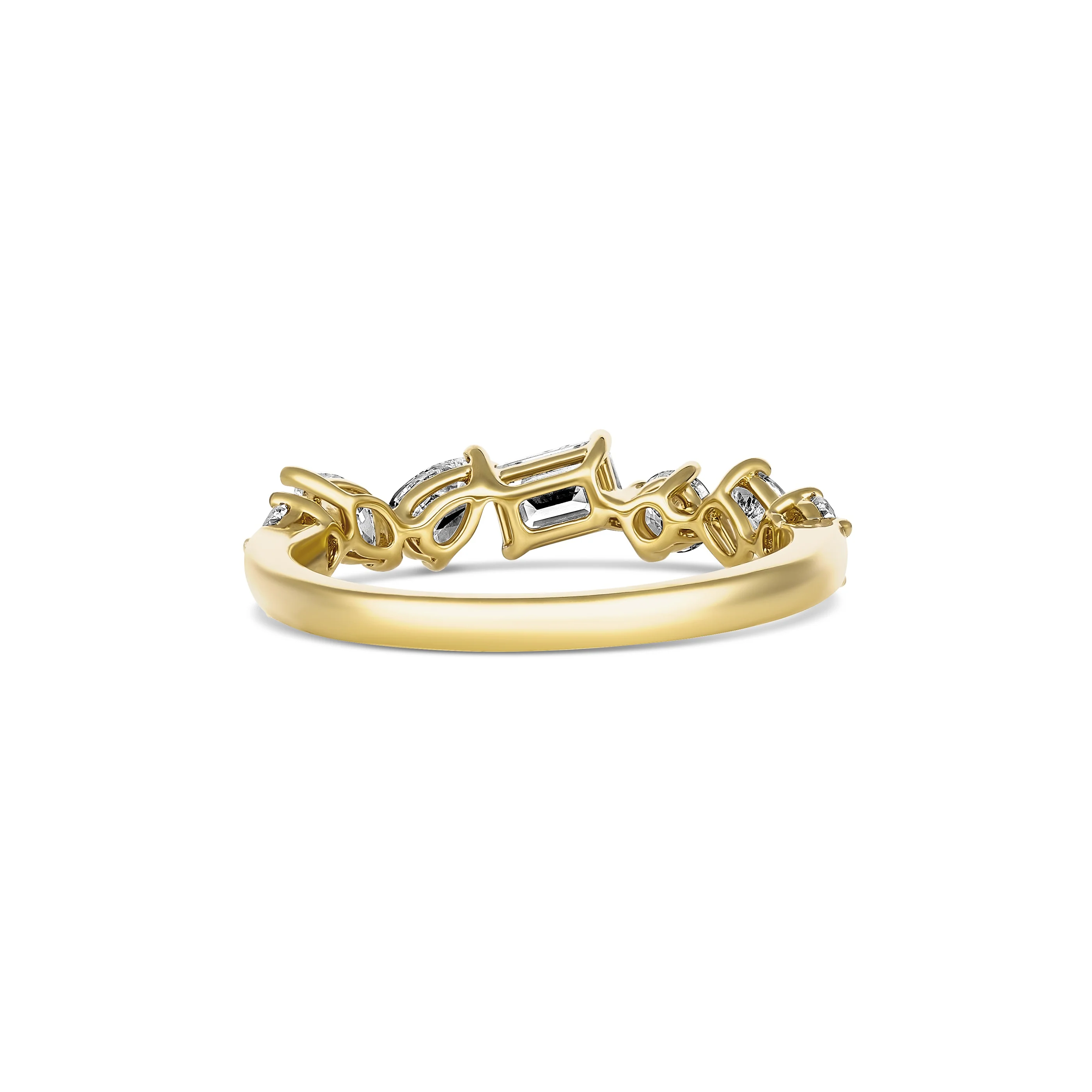 Riviera Multi-Shape Claw Set Diamond Ring | 18K Yellow Gold - Image 3
