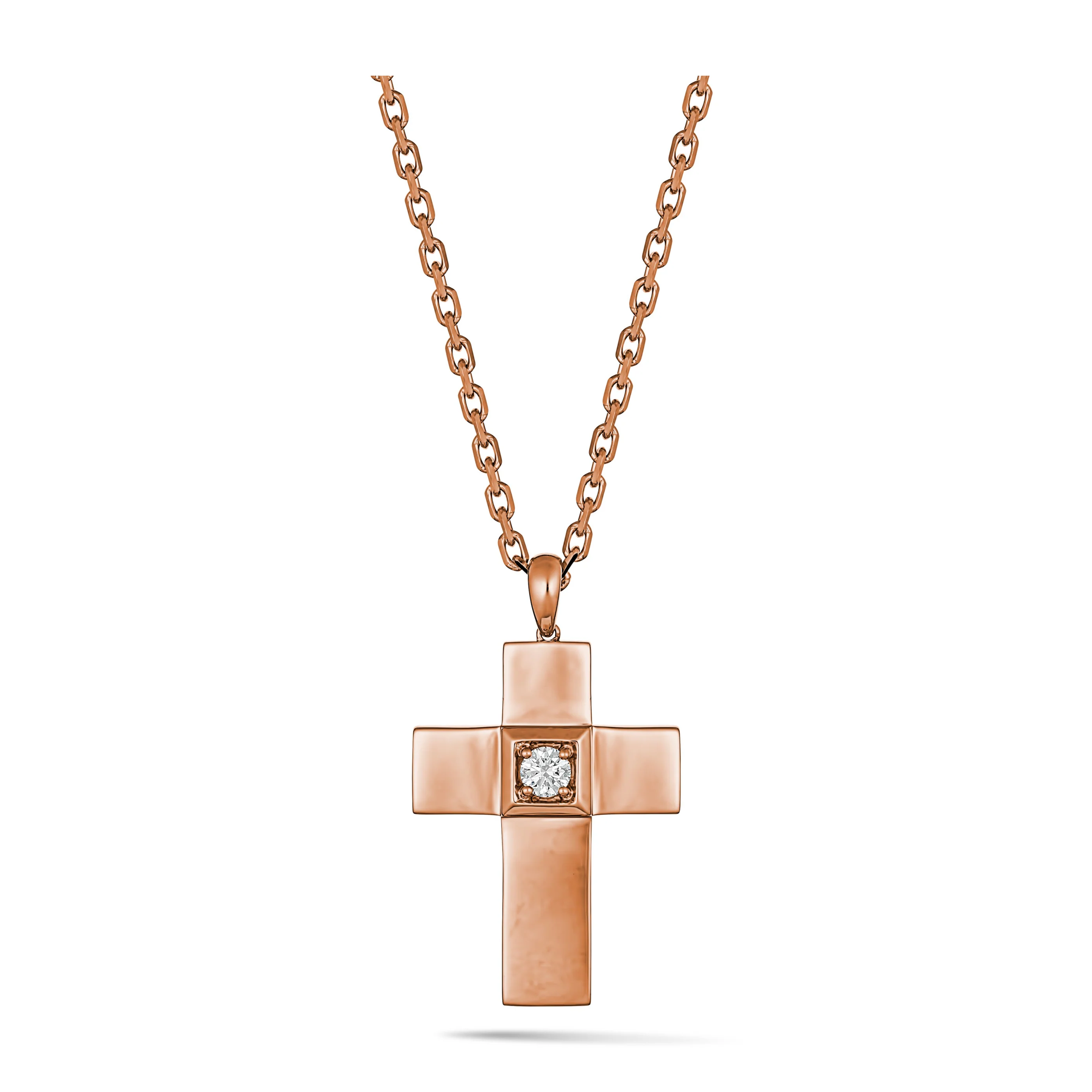 Rosaleigh Large Diamond Cross Necklace | Yellow Gold - Image 3