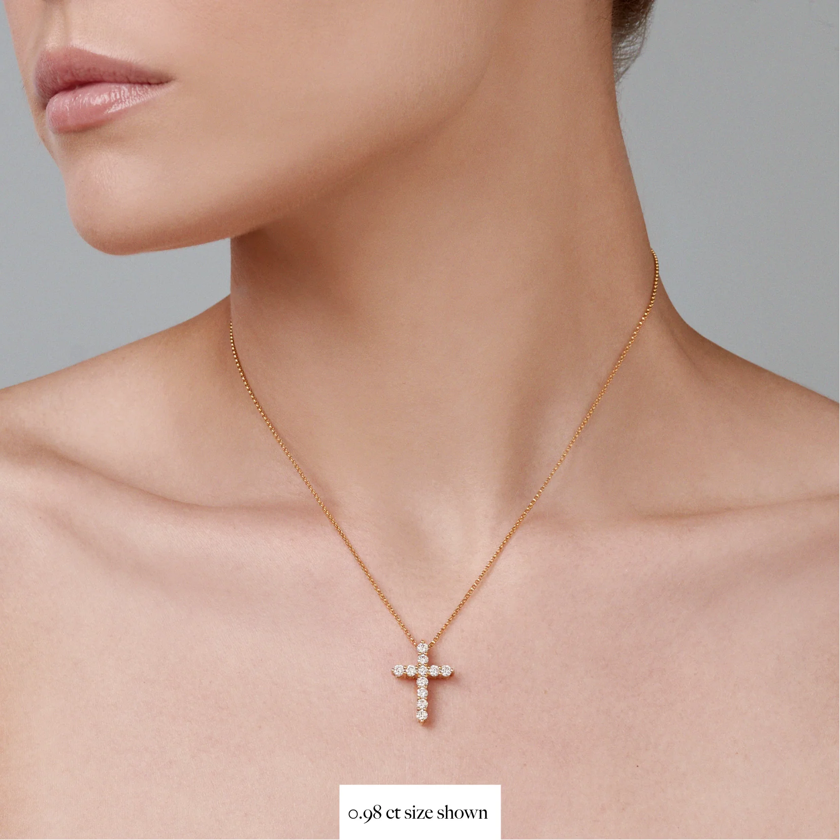 Stella Diamond Cross Necklace | Yellow Gold - Image 17