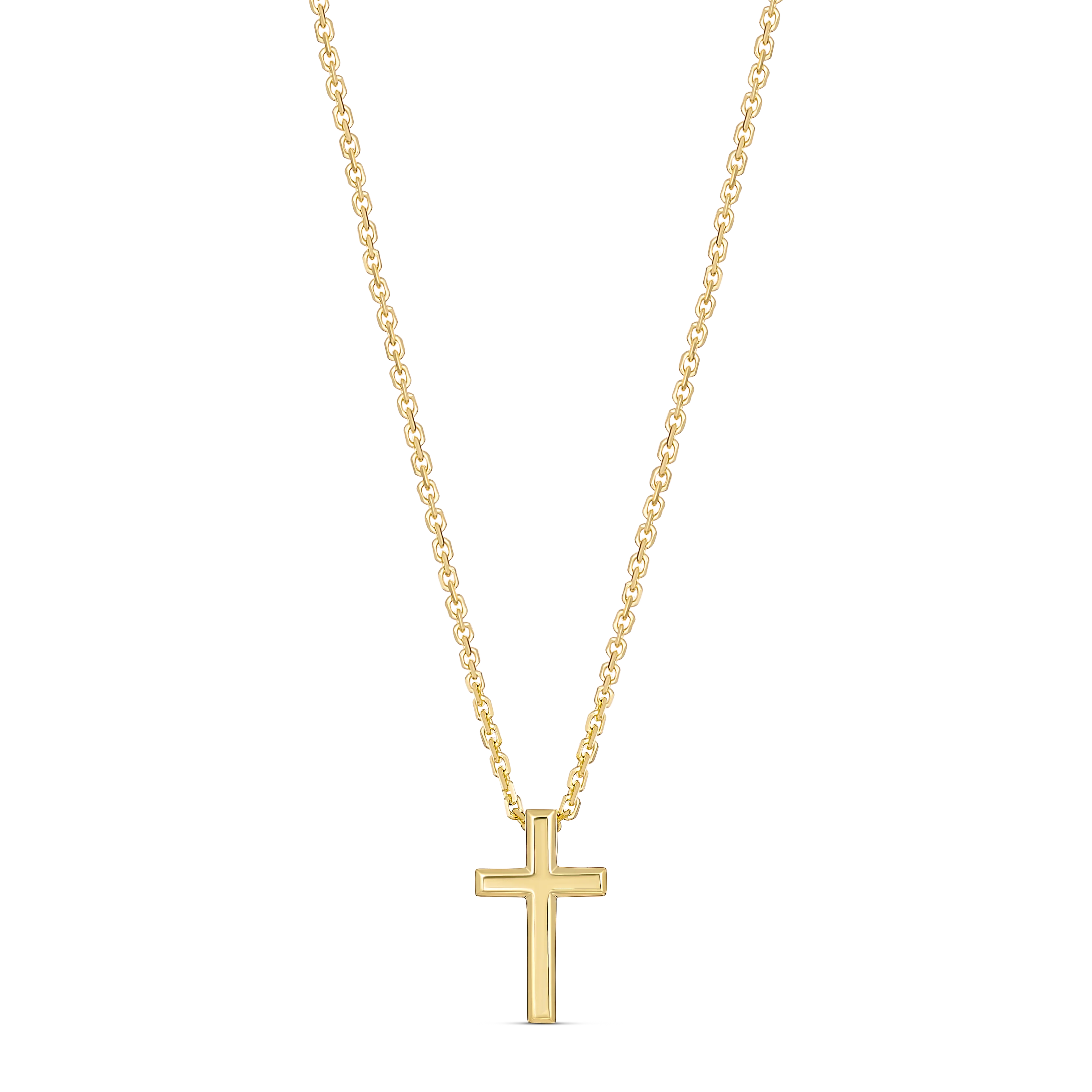 Saint Solid Gold Cross Necklace | 18K Yellow Gold - Image 8