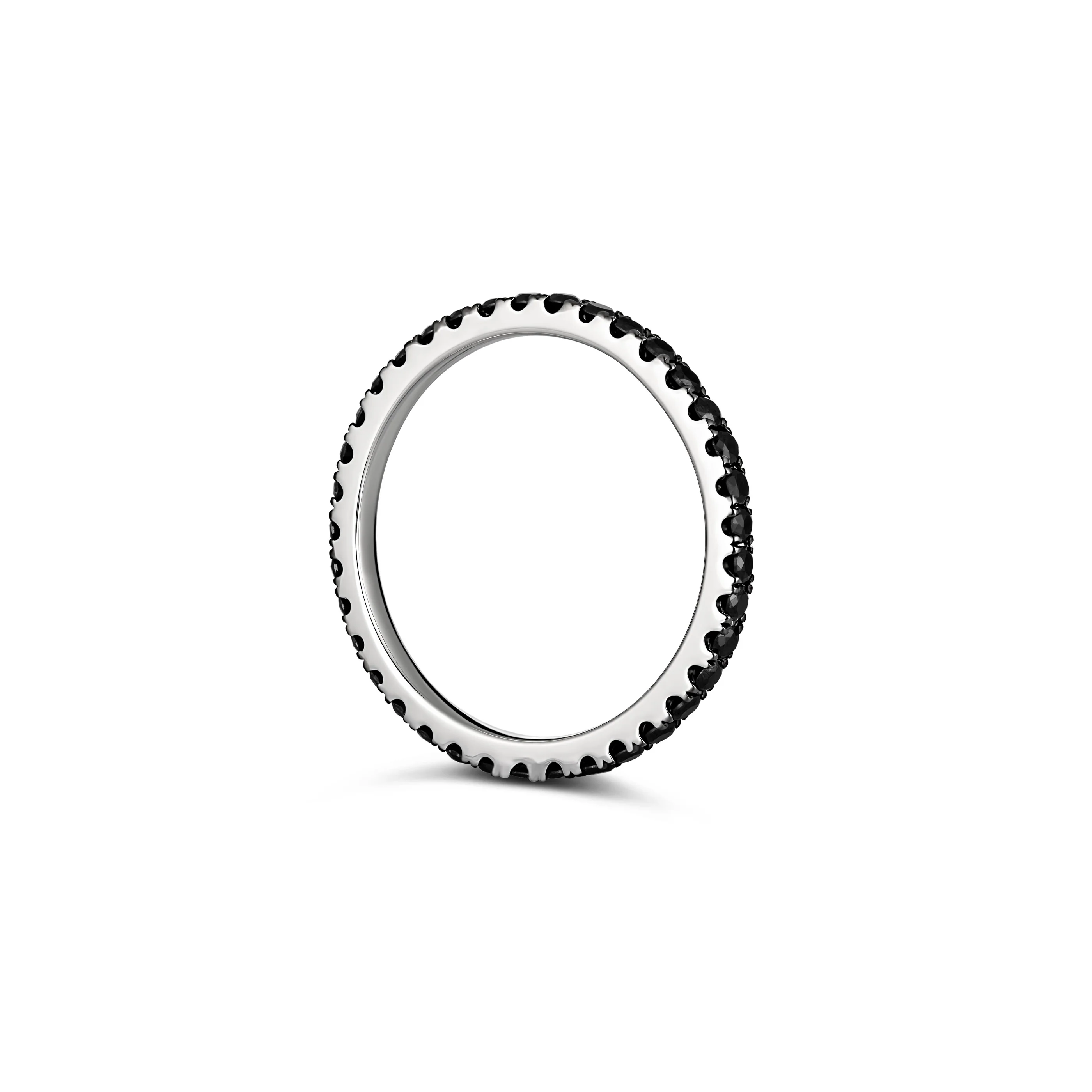 Wedding Eternity Black Diamond 0.60CT Ring | White Gold - Image 2
