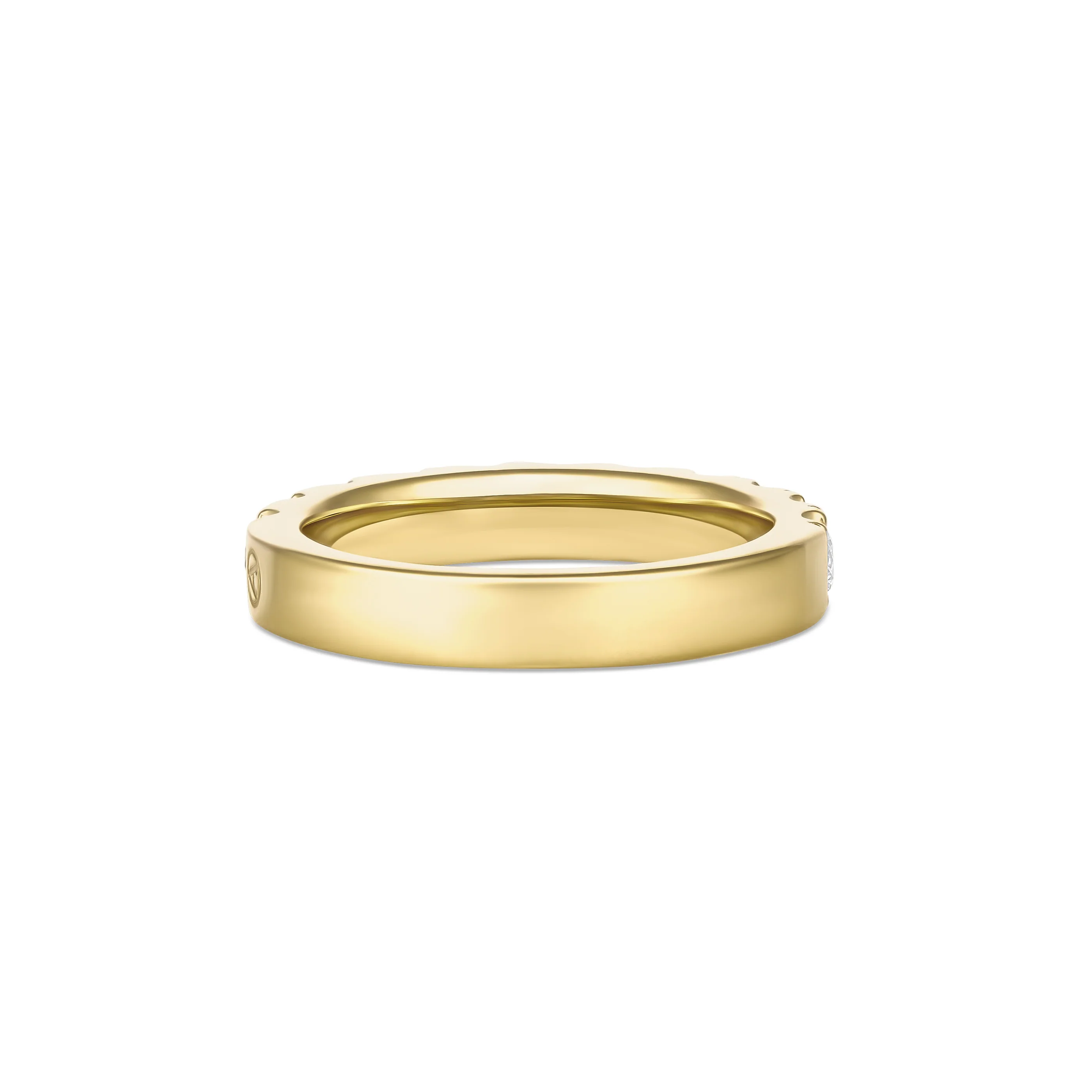 Wedding Lux Round Brilliant Cut Diamond Ring | 18K Yellow Gold - Image 3